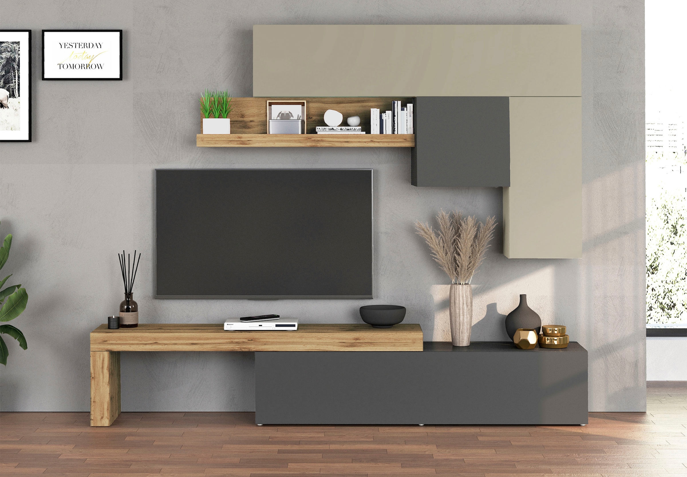 INOSIGN Wohnwand »Chronos Wohnwand, Medienwand, 5-er set« Set, 5 Stk. tlg.