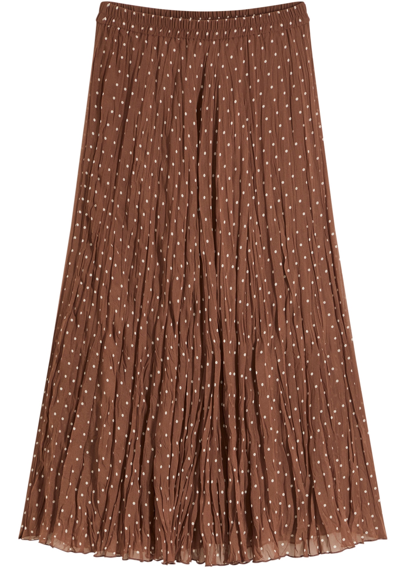 bonprix Plisseerock mit Elastikbund, in A-Linie, mit Crash-Optik