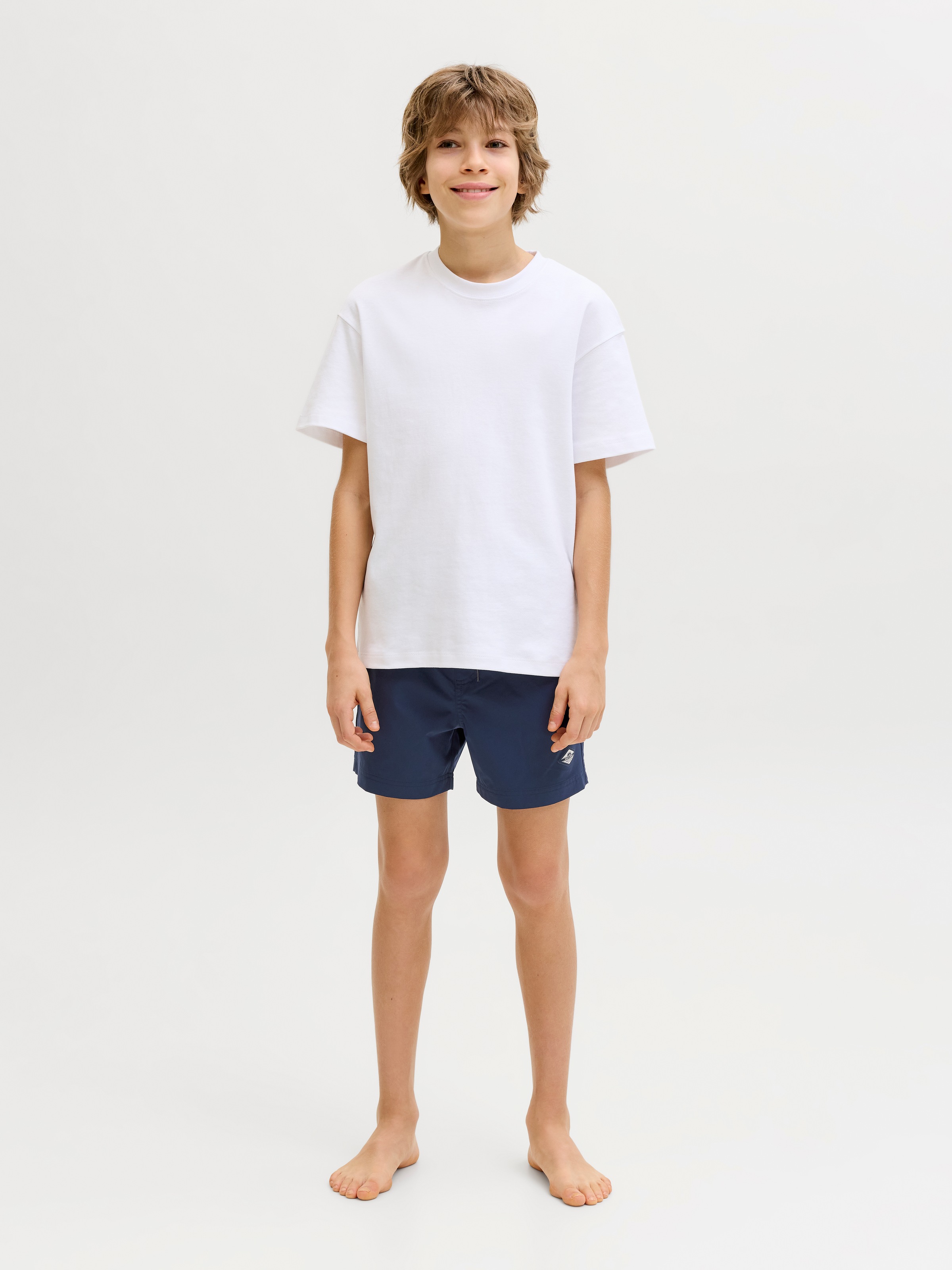 Jack & Jones Junior Badeshorts »JPSTMAUI SURF DOUBLE WB SWIMSHORT SN JNR« mit Logobund und Kordelzug
