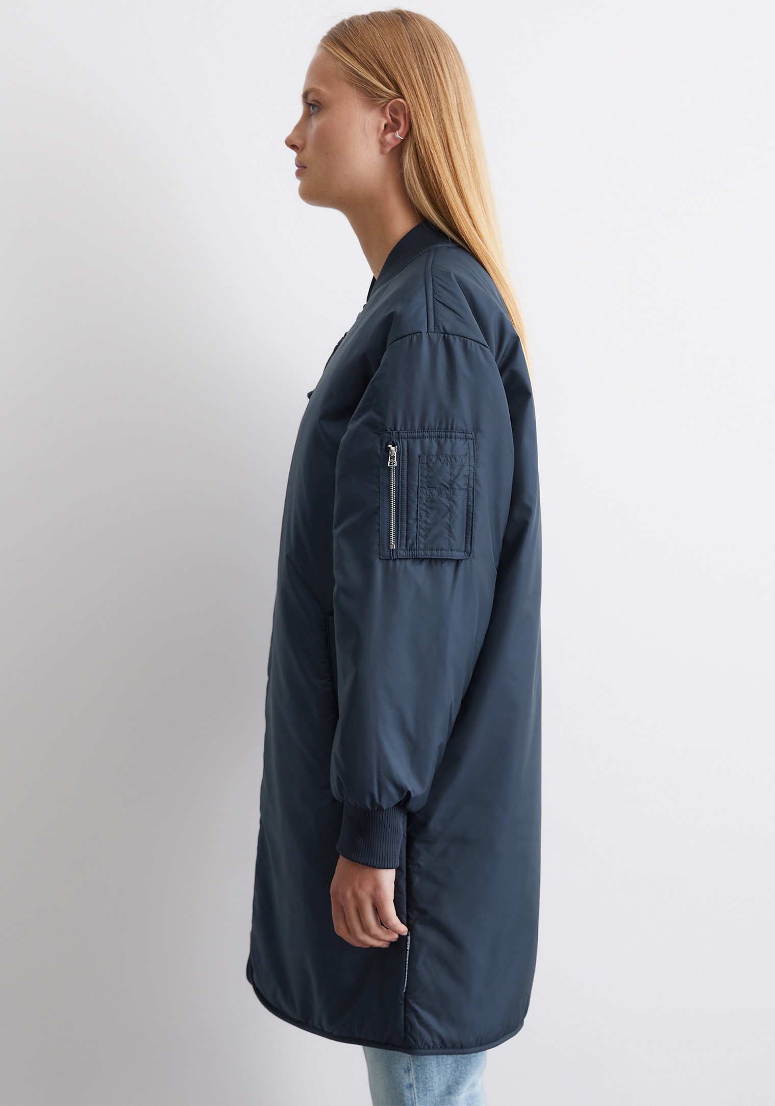 Marc O'Polo DENIM Kurzmantel, im Long-Bomber-Look