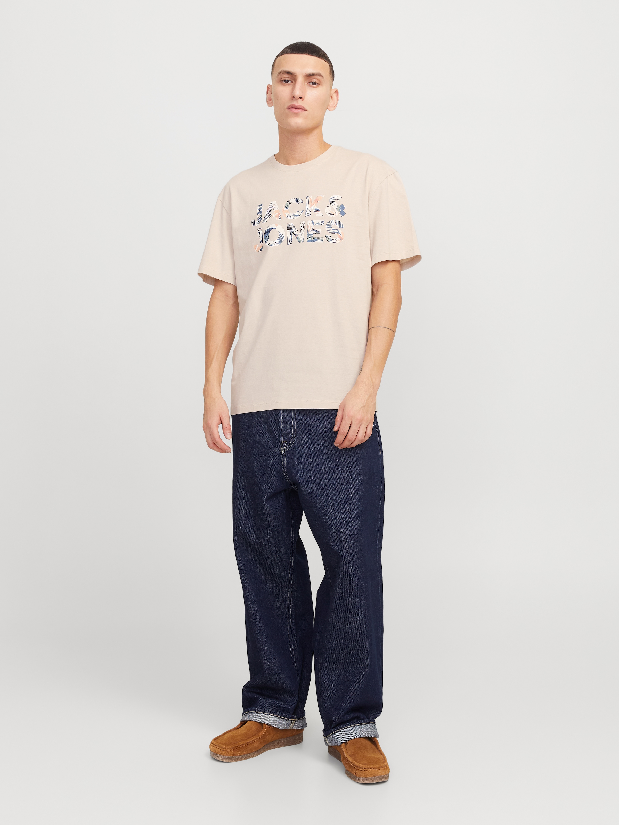 Jack & Jones Rundhalsshirt »JJEBRYAN CORP LOGO TEE SS O-NECK NOOS«, mit Logo Druck