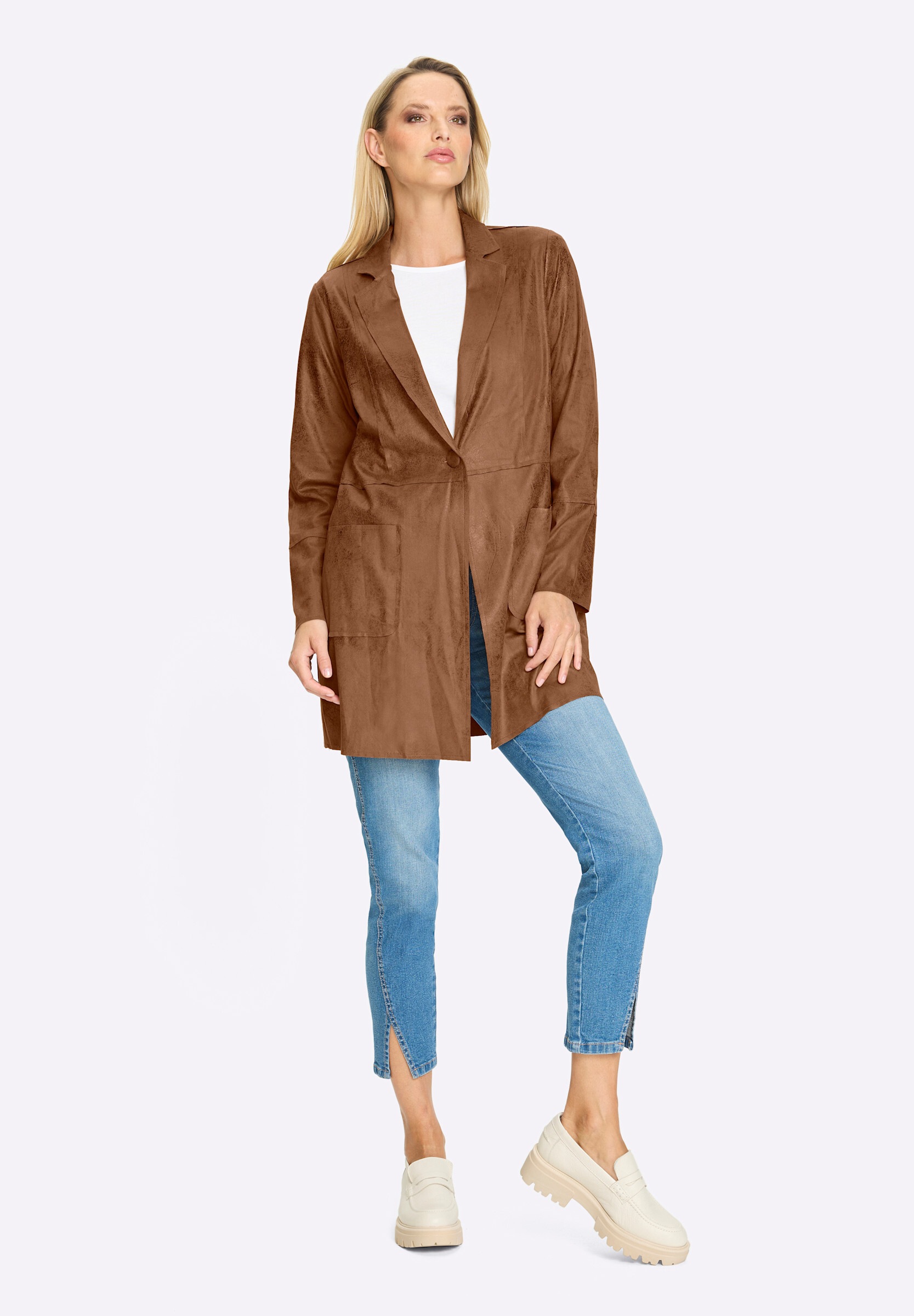 heine Lederimitat-Blazer »Blazerjacke Blazer«