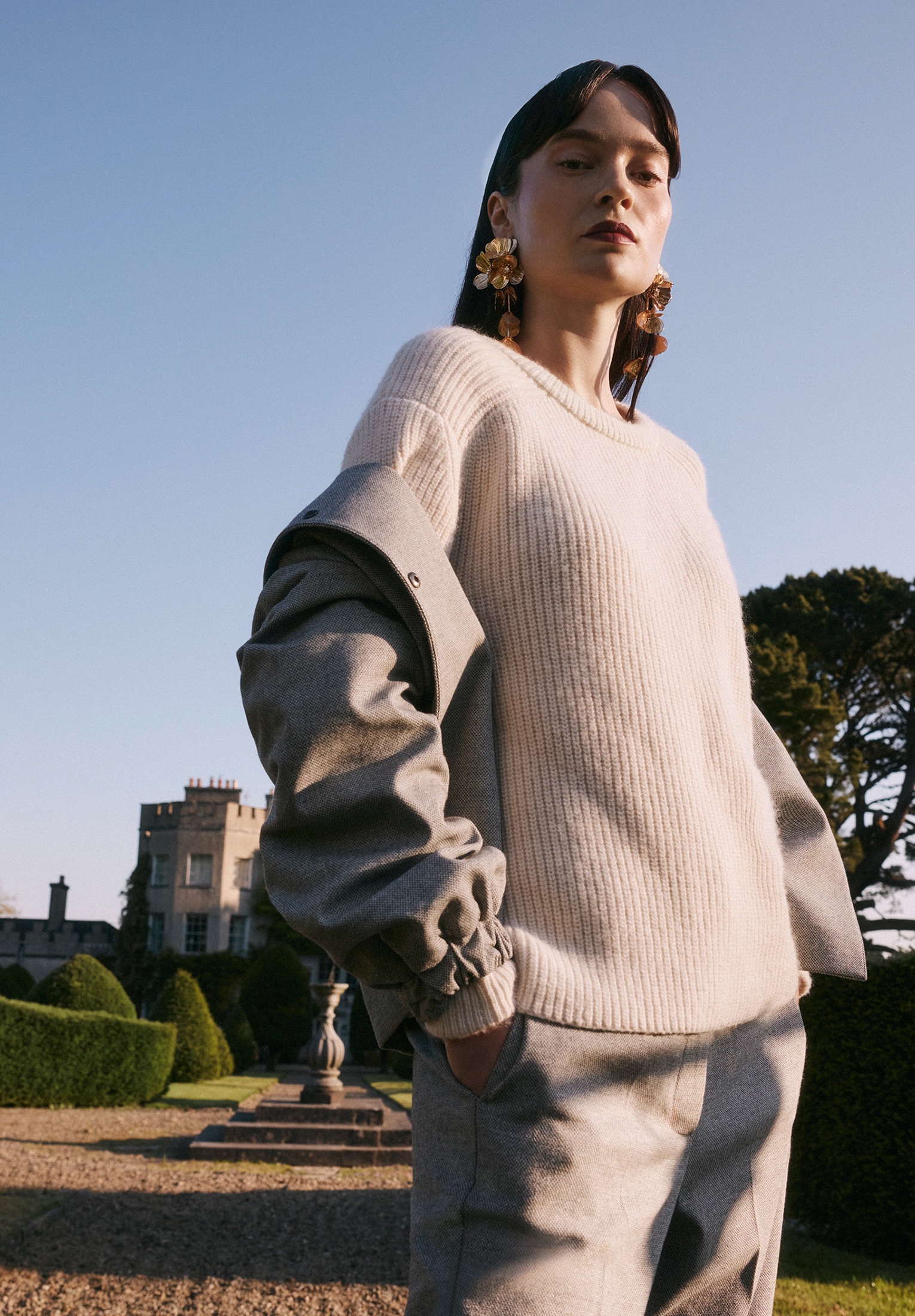 Betty&Co Strickpullover »Strickpullover mit Schmuckkanten«