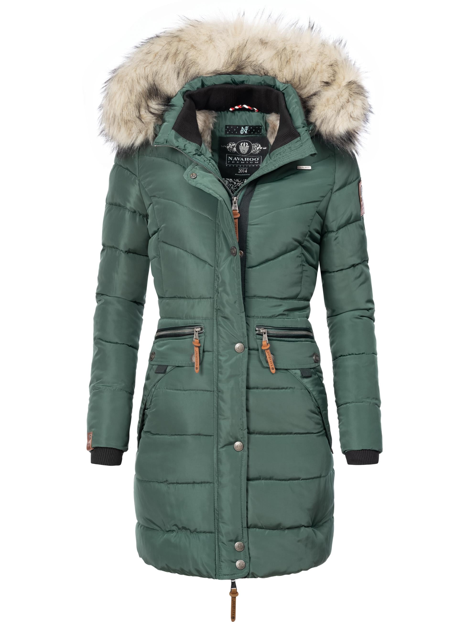 Navahoo Steppmantel »Steppmantel Paula«, stylischer Winter Parka m. edlem Fellimitat