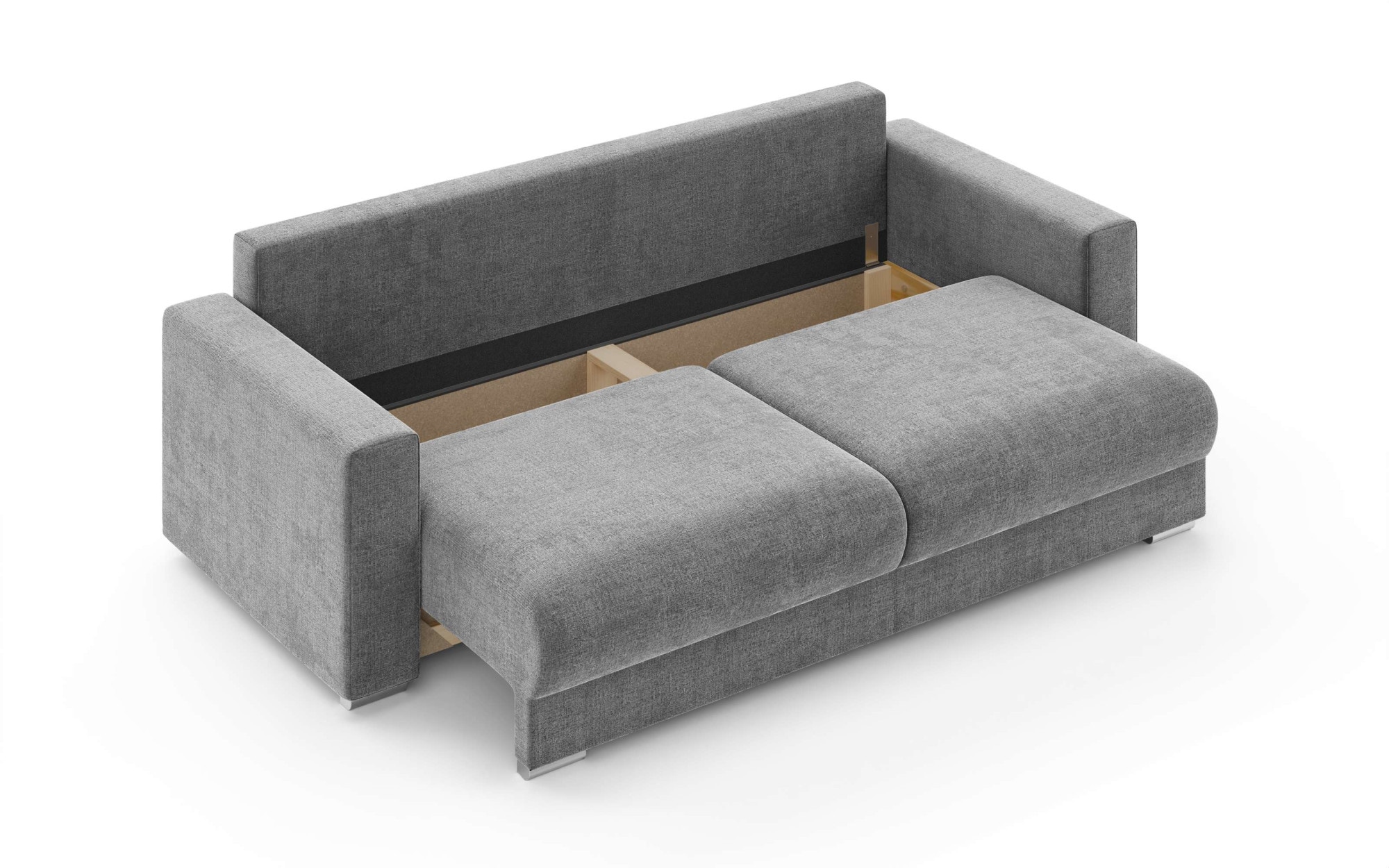 INOSIGN 3-Sitzer »Stevinson Schlafsofa mit Bettkasten, Maße B/H/T: 229/87/97 cm«, mit Wellenunterfederung, 2 Rückenkissen und 2 Zierkissen