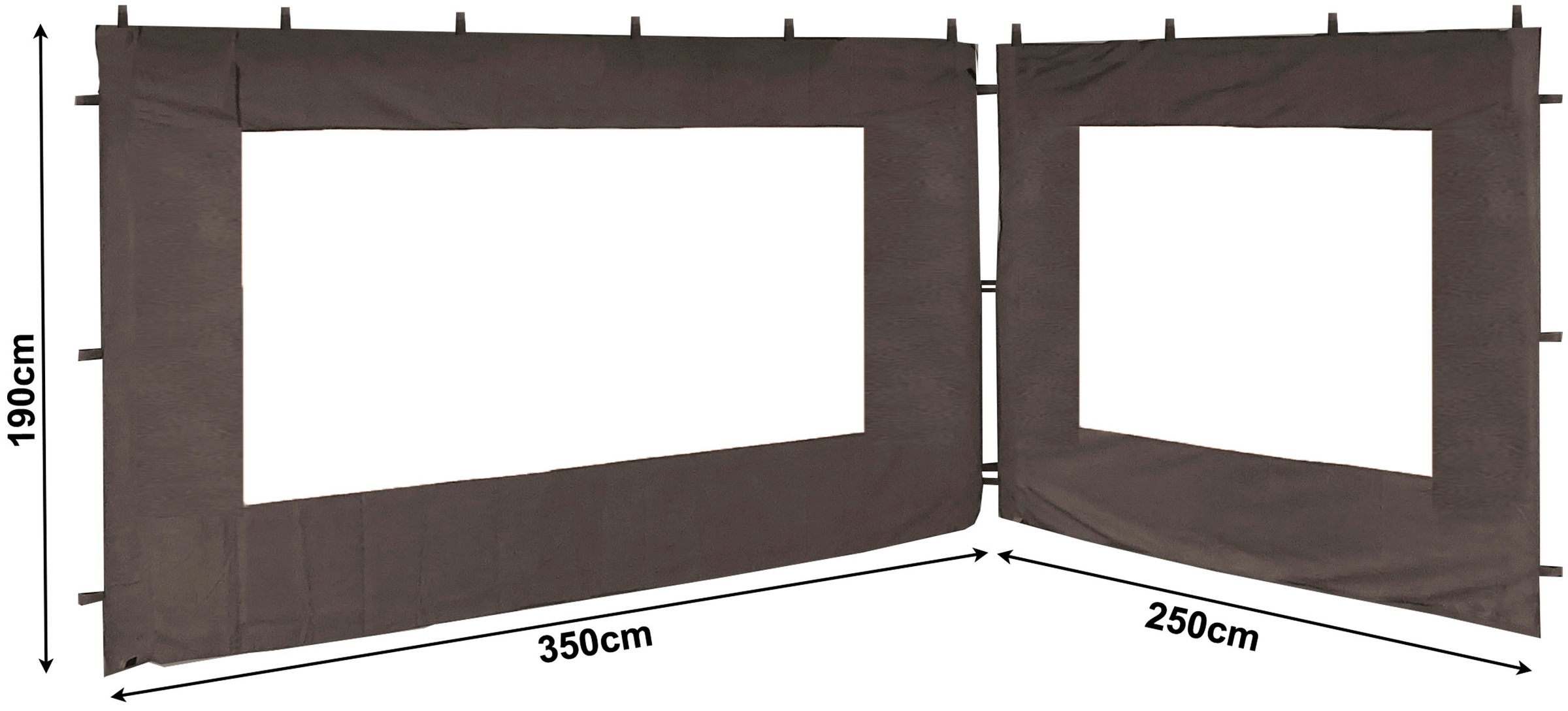 Quick Star Pavillonseitenteil »Nizza«, (Set), mit 2 Fenster