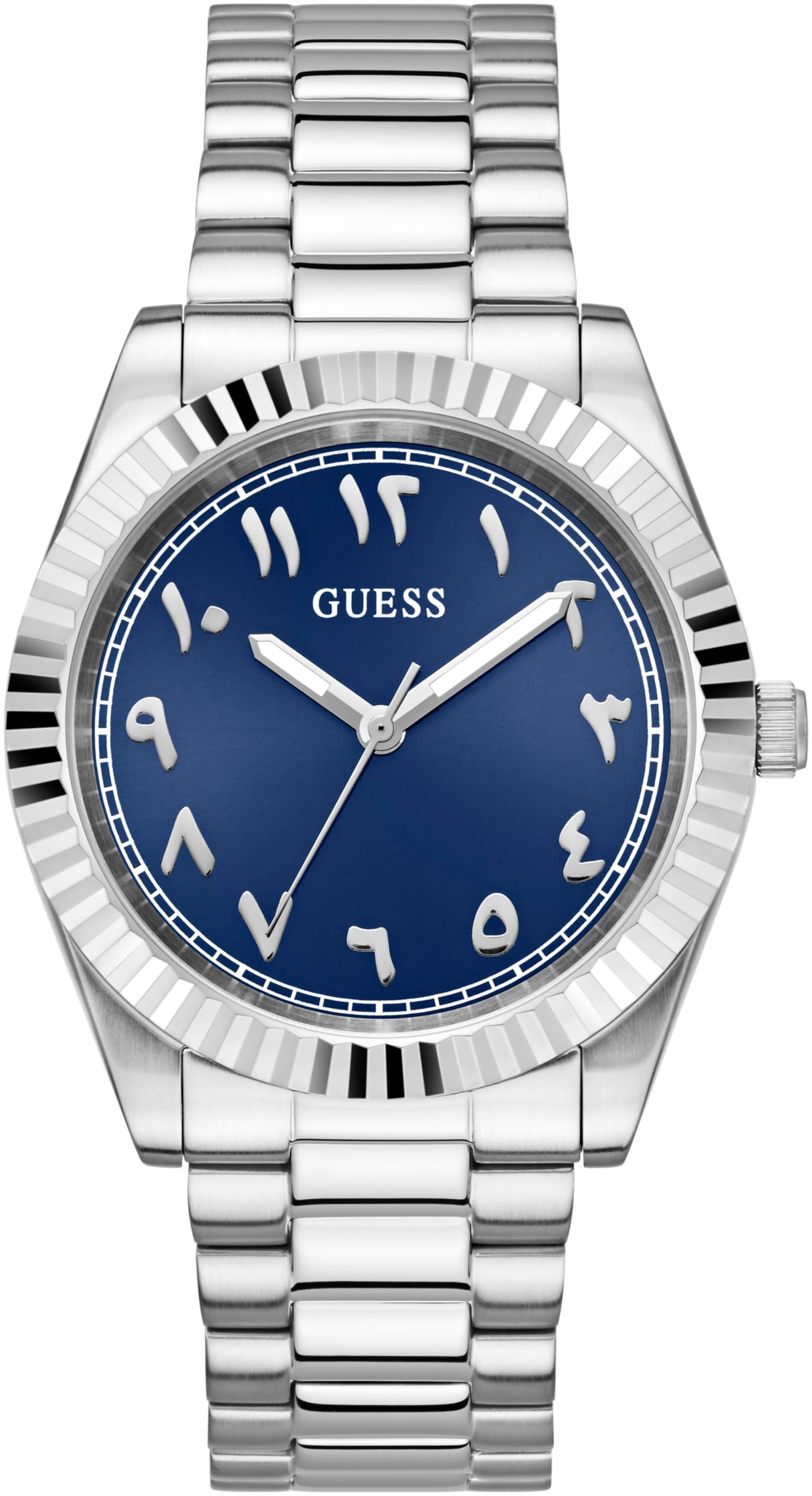 Guess Quarzuhr »CONNOISSEUR« Armbanduhr, Herrenuhr, Edelstahlarmband, analog