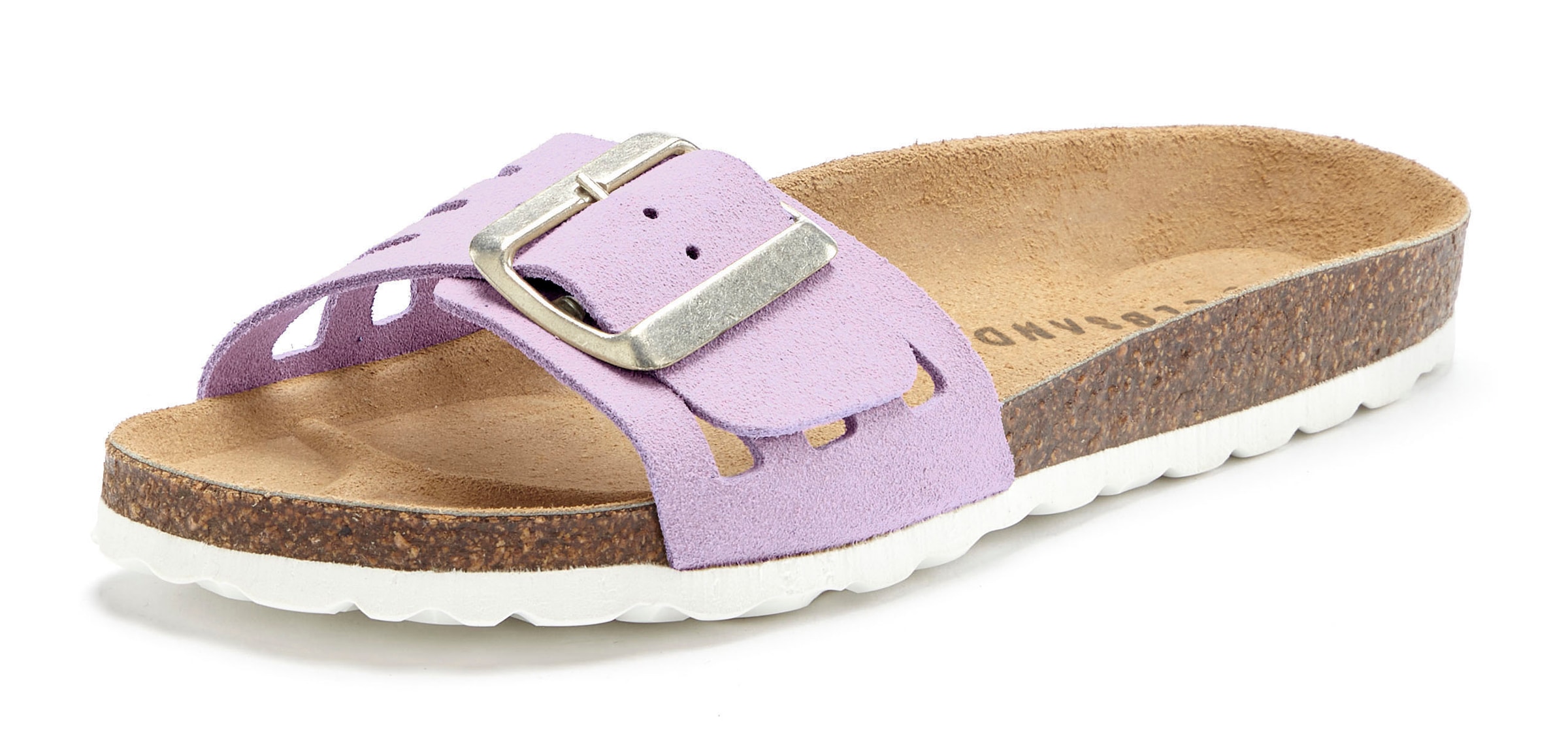 Elbsand Pantolette »Sandale«, Mule, offener Schuh aus Leder mit weichem Komfortkorkfußbett