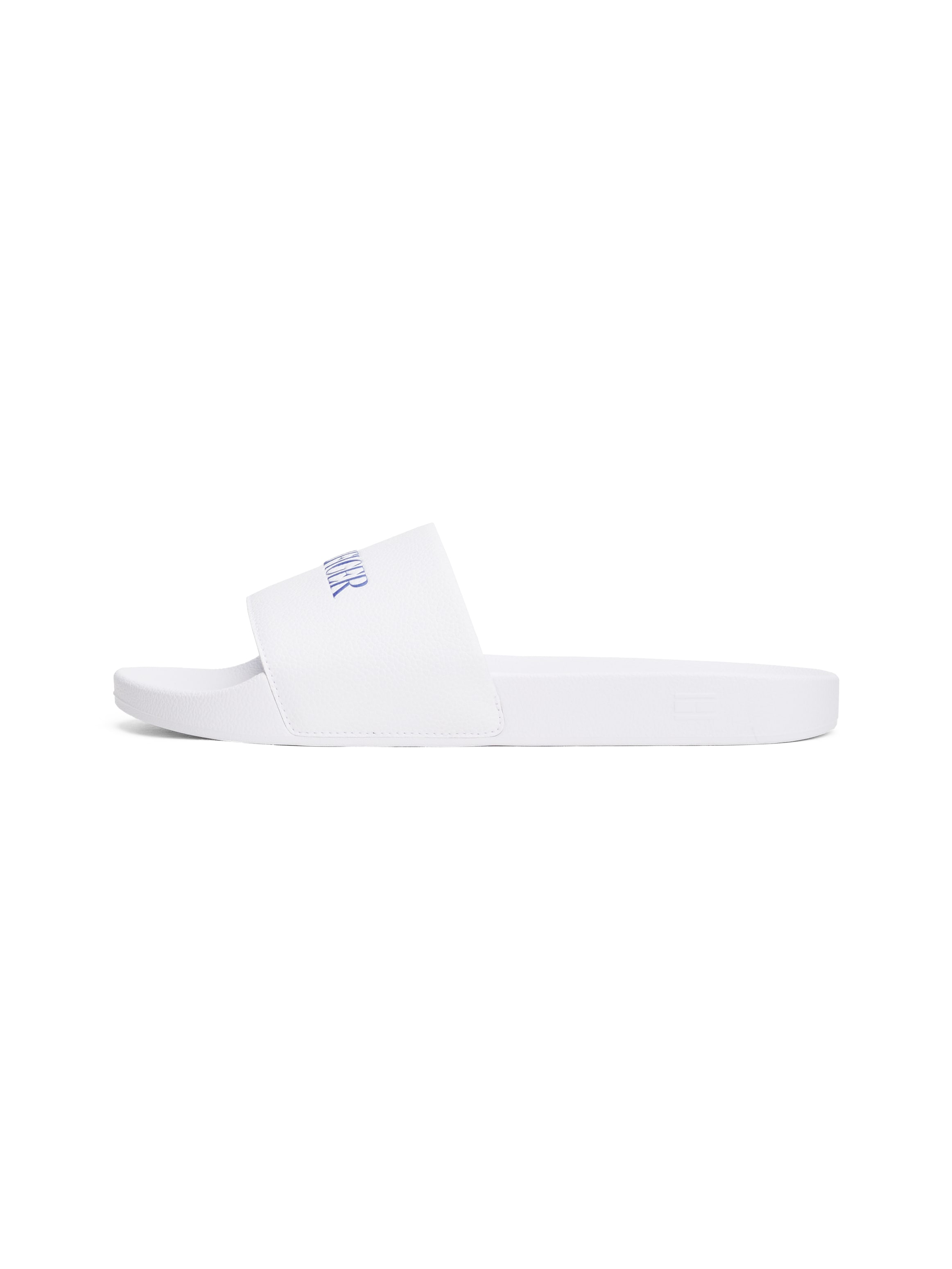 Tommy Hilfiger Pantolette »HILFIGER PRINT TUMBLE POOL SLIDE«, Hausschuh, Sommerschuh, Strandschuh mit Logoschriftzug