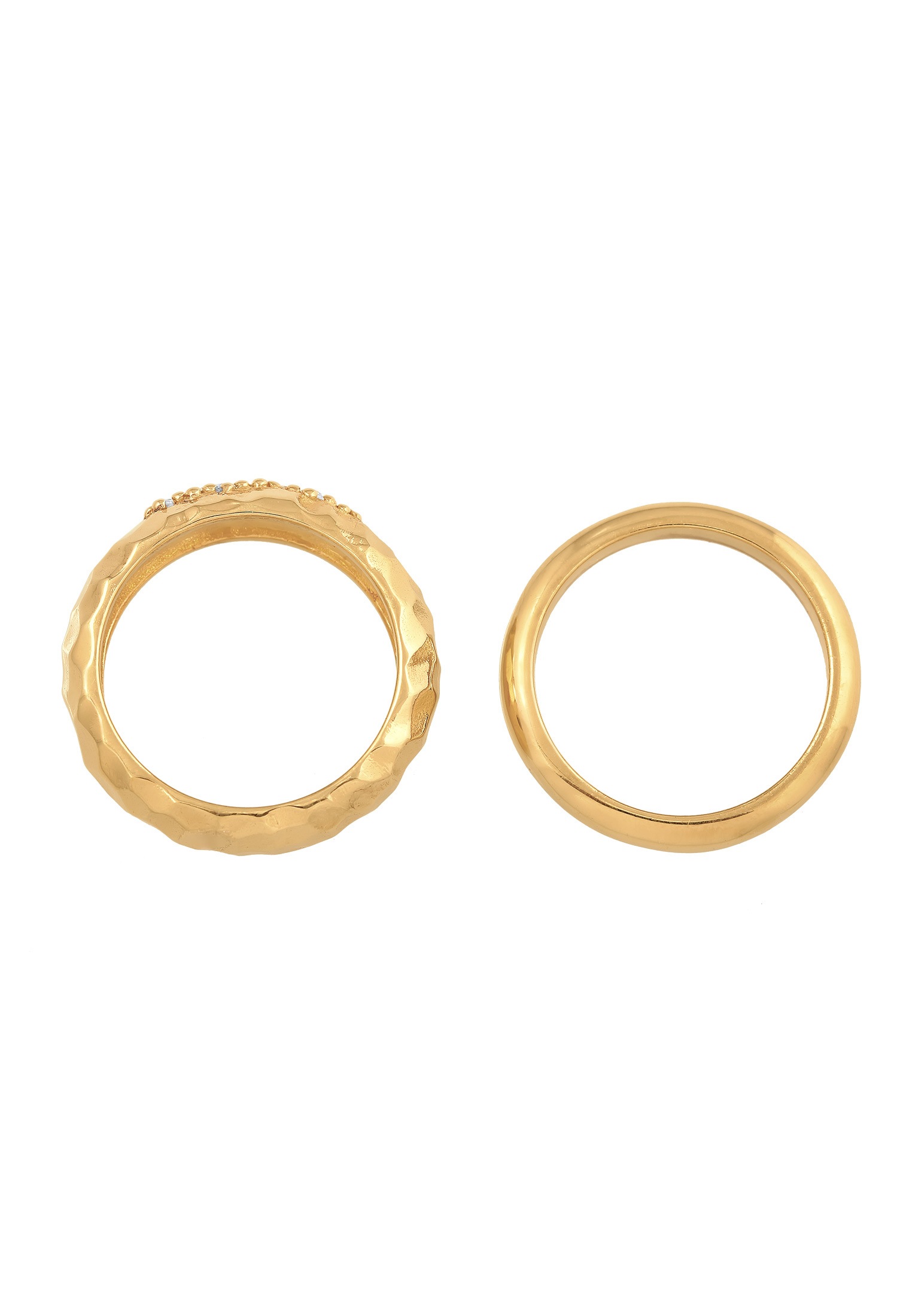 Elli Premium Ring-Set »Ring Topas Bandring Set Elegant 925 Silber rhodiniert«