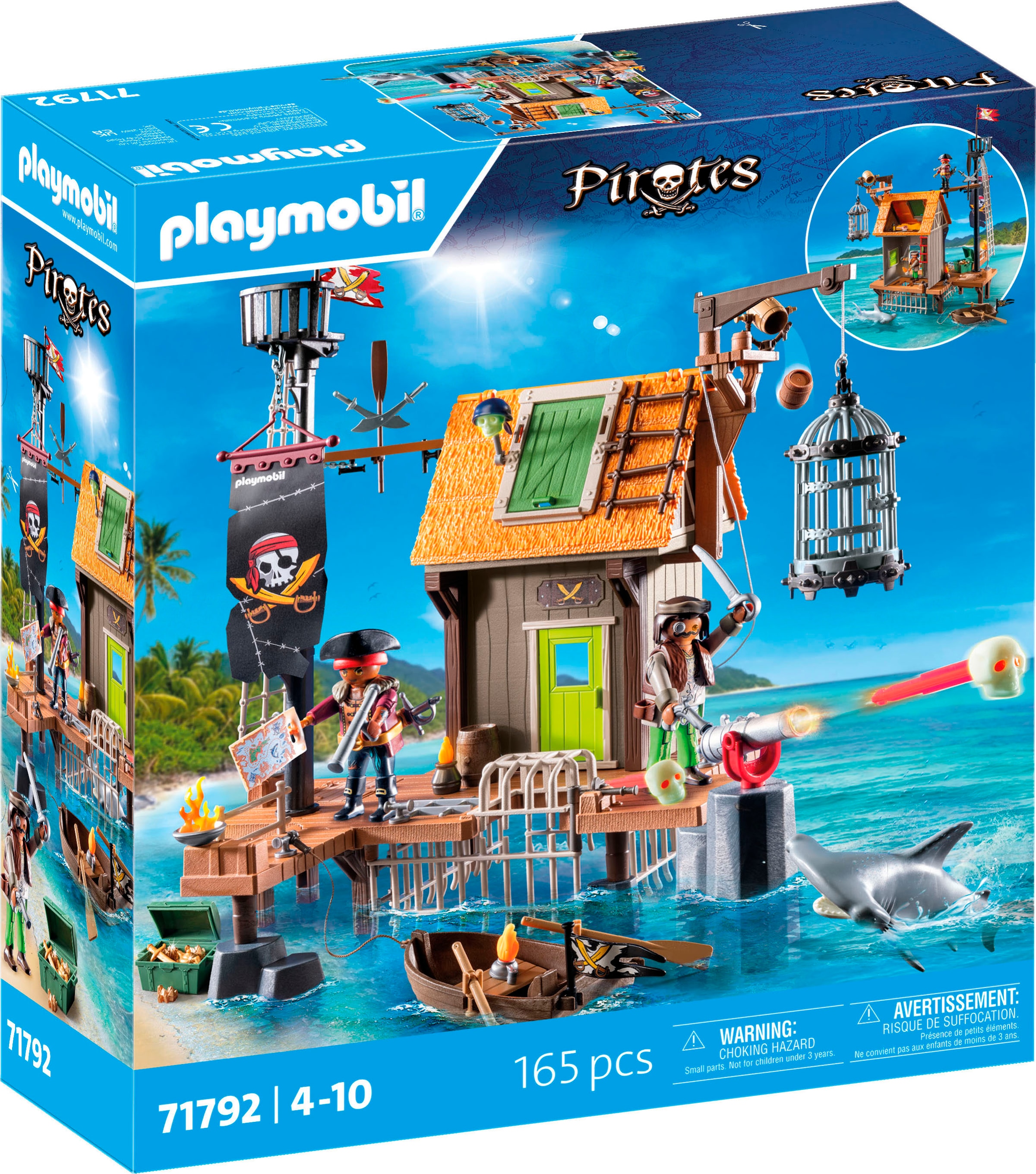 Playmobil® Konstruktions-Spielset »Piratenhafen mit Seeräuber-Gefängnis (71792), Playmobil...