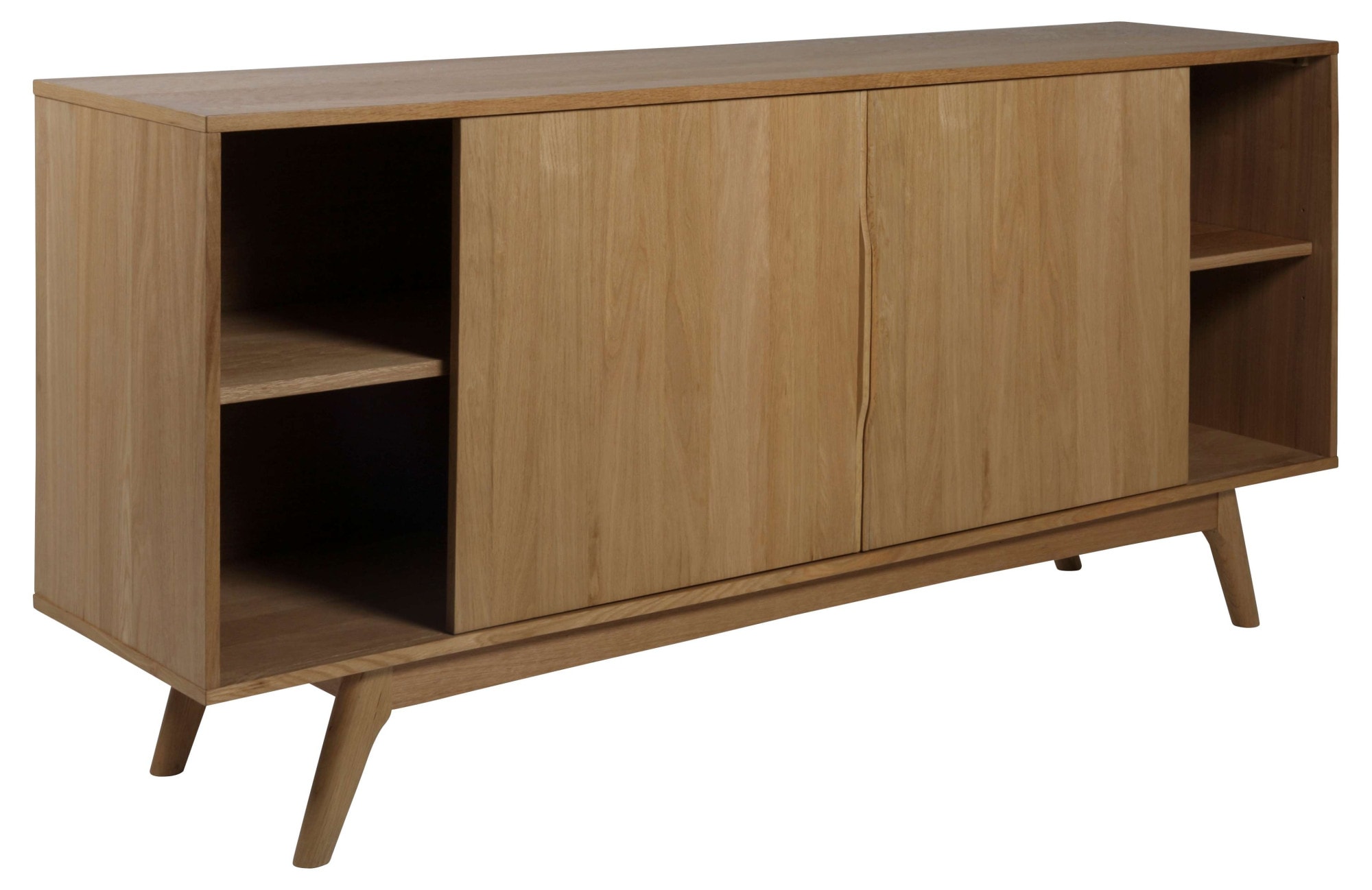 ACTONA GROUP Sideboard »Marte«, Anrichte, Eiche/Furnier, 2 Schiebetüren, 4 Schubladen, Breite 180 cm