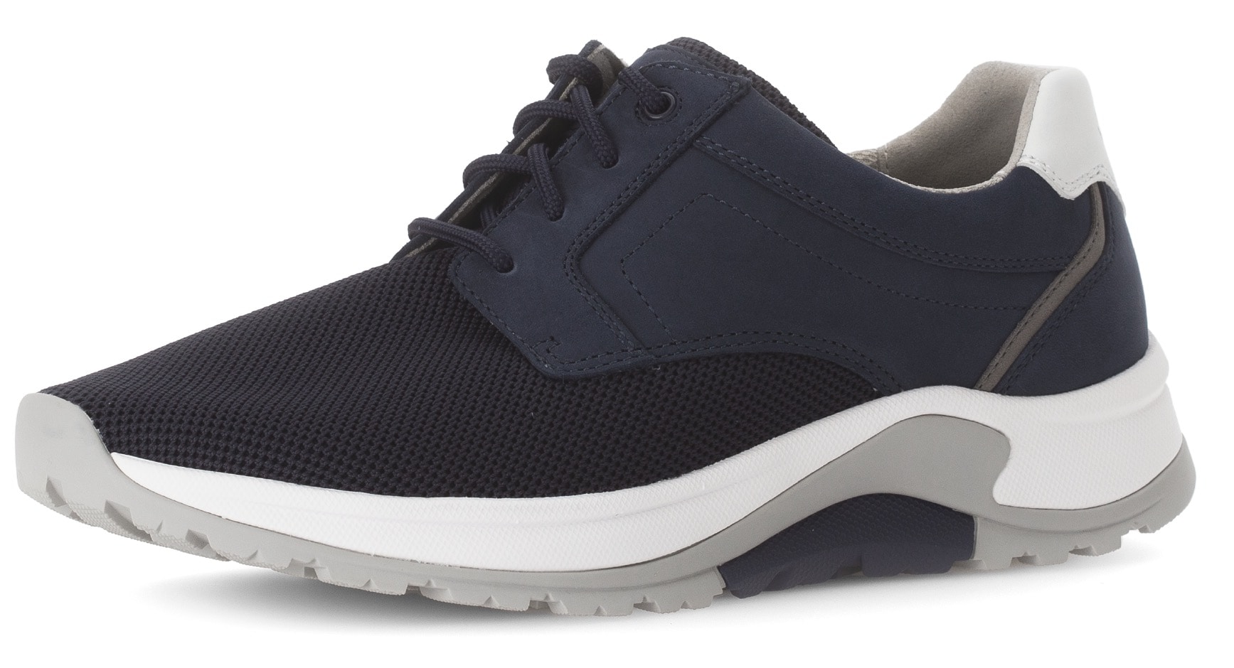 Gabor Rollingsoft Keilsneaker, Freizeitschuh, Halbschuh, Schnürschuh mit Ziernähten, G-Weite