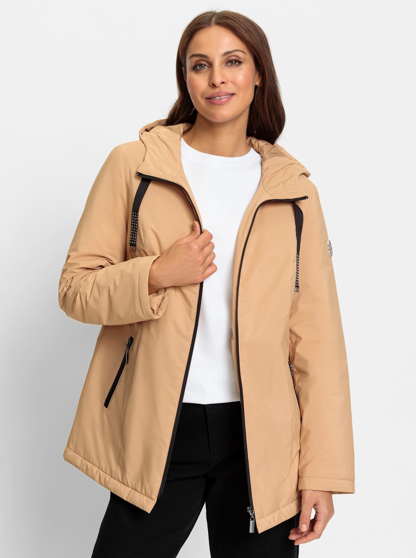 Inspirationen Langjacke, mit Kapuze