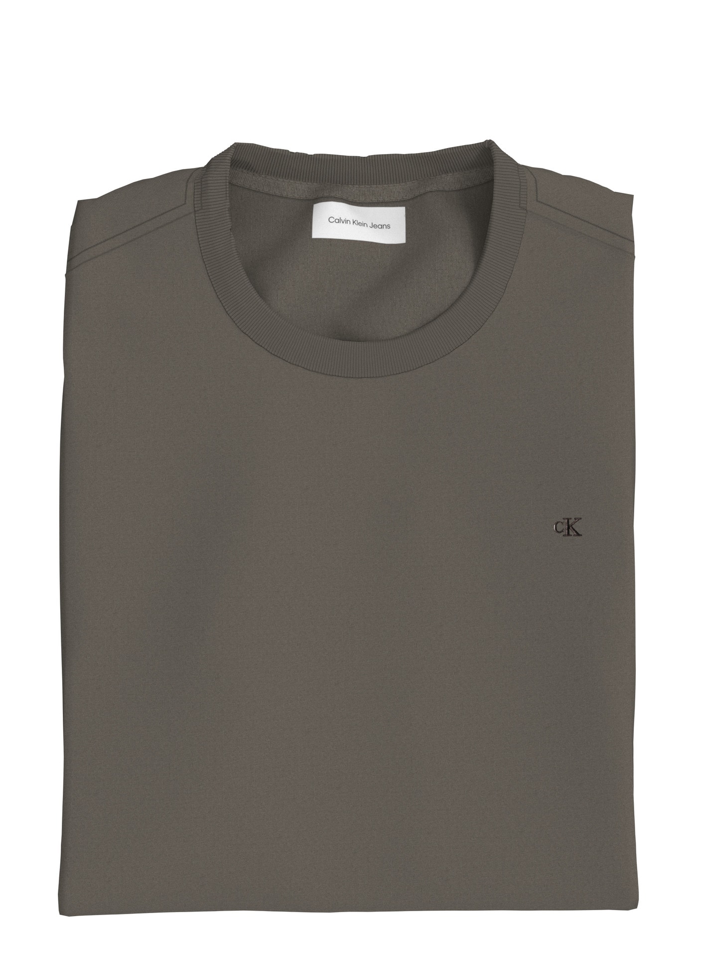 Calvin Klein Jeans T-Shirt »SS SMOOTH CTTN SOLID CREWNK TEE«, mit Logo