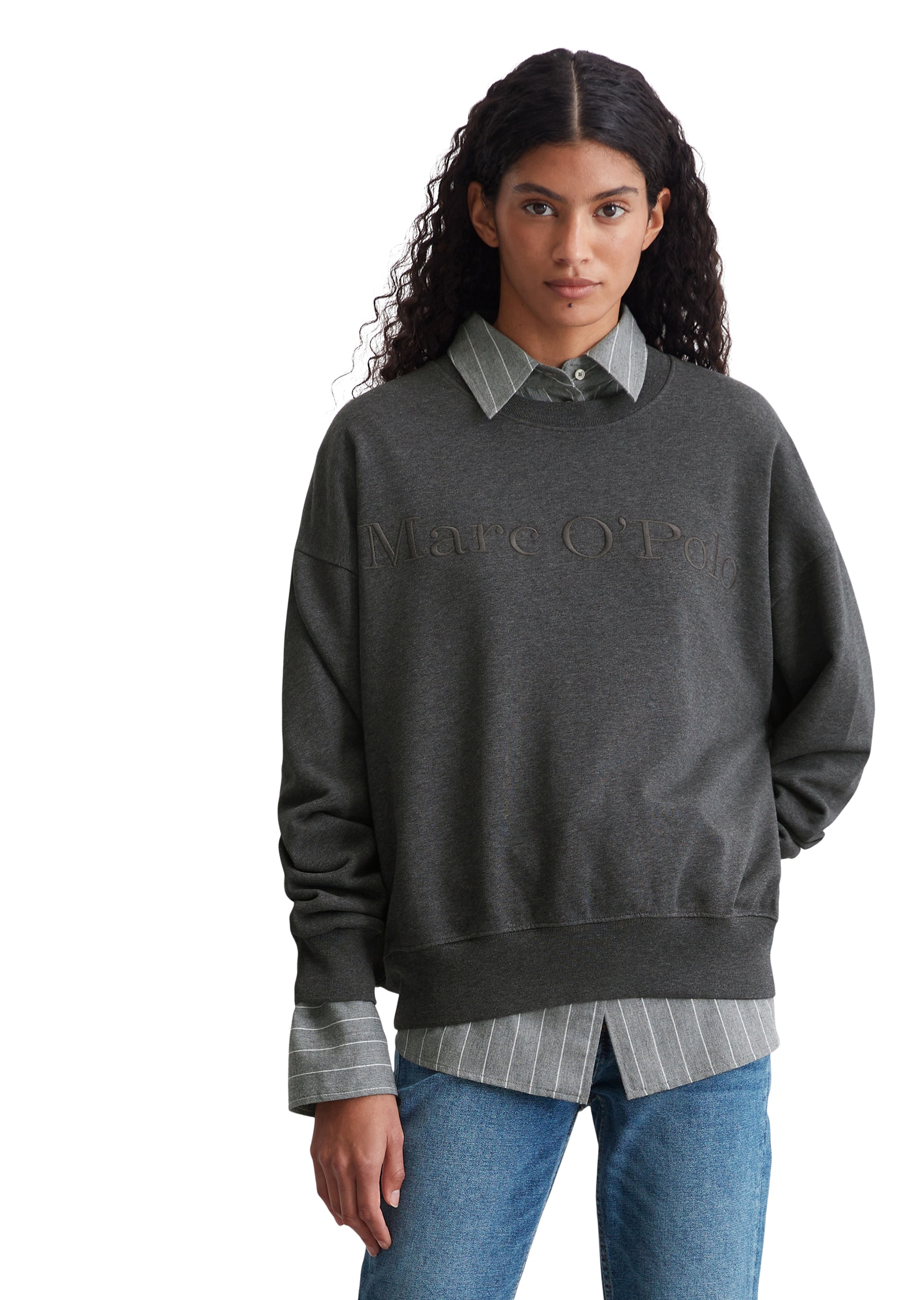 Sweatshirt, mit Logo-Stickerei