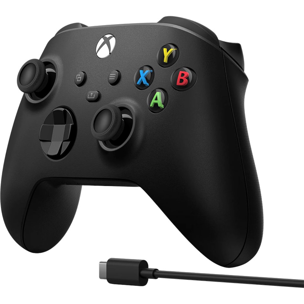 Xbox Wireless-Controller »Carbon Black«, inkl. USB-C Kabel, ohne Akku