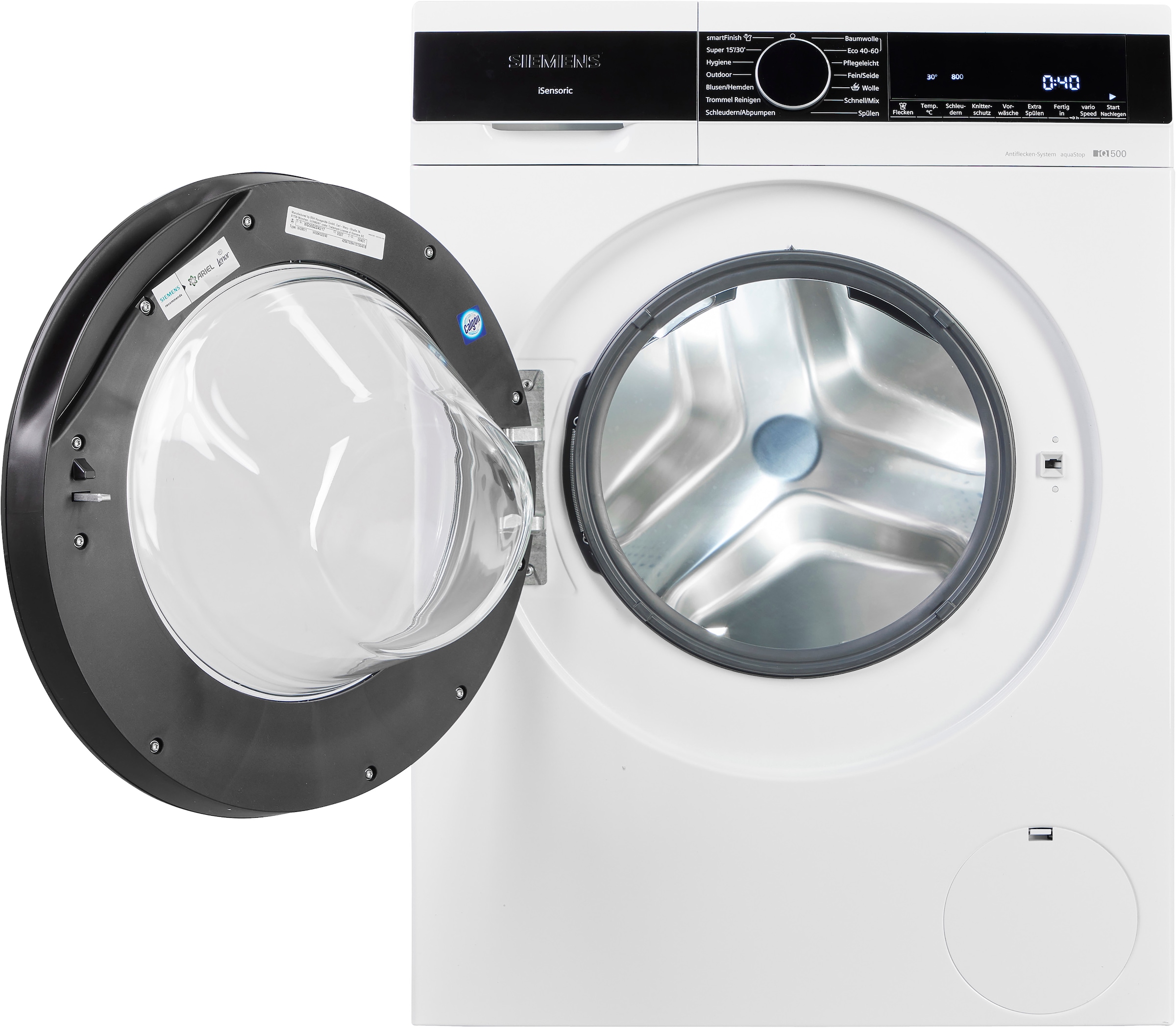 SIEMENS Waschmaschine iQ500 »WG56G2Z40«, 10 kg, 1600 U/min, Knitter-Programm smartFinish, Antiflecken-System, Outdoor-Programm