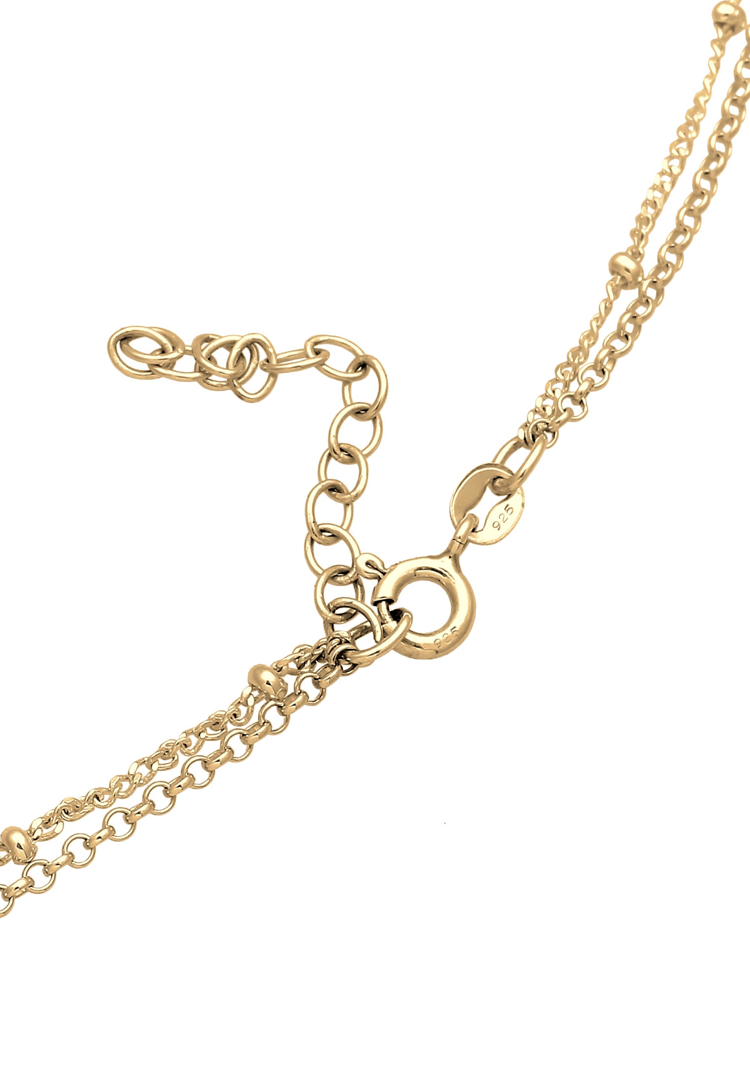 Elli Choker »Halskette Choker Layer Look Kugelkette Plättchen 925 Silber«