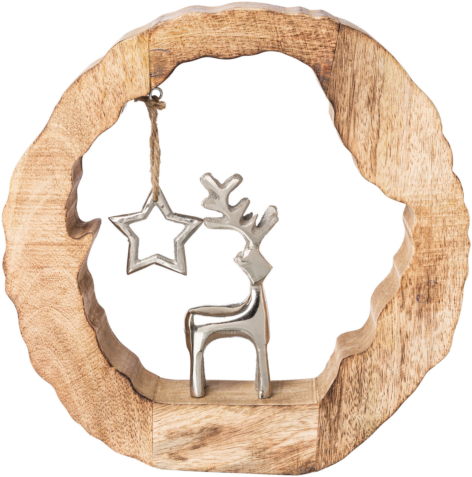 cm 28 Weihnachtsdeko«, mit Höhe Weihnachtsfigur Stern, und bestellen ca. OTTO deco bei Hirsch »Holzstamm online Creativ
