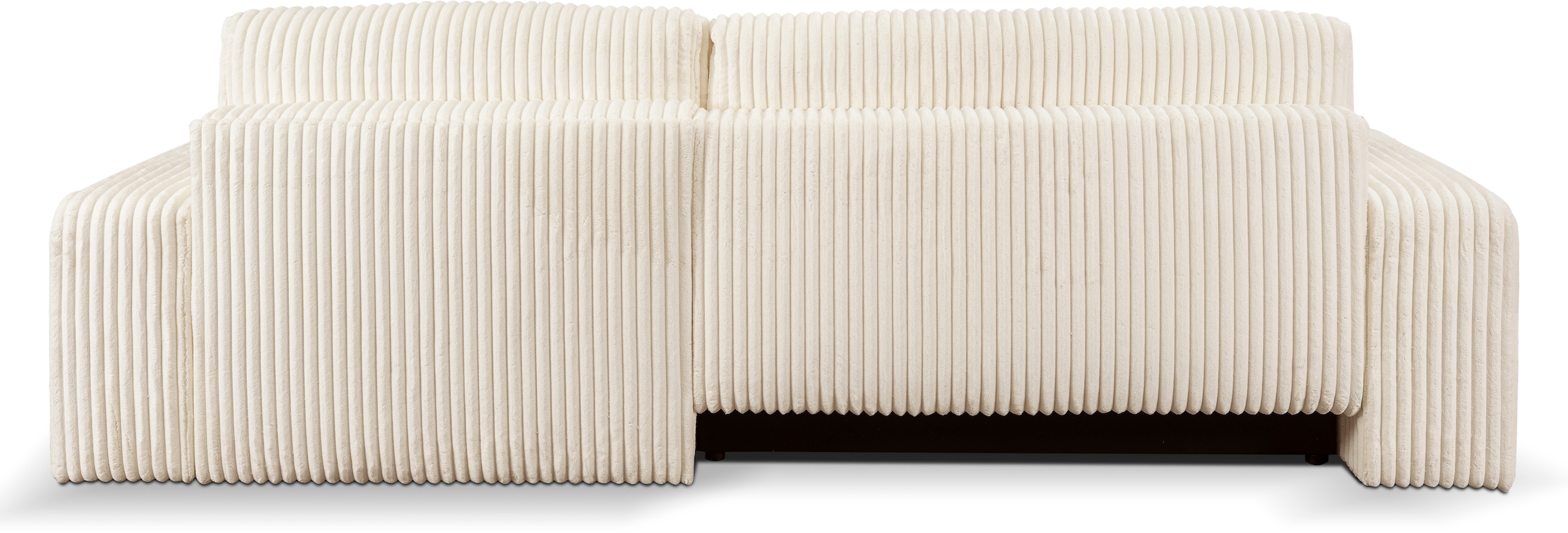 WERK2 Ecksofa »Hugo-L L-Form«, Design Ecksofa in Cord mit Schlaffunktion & Bettkasten