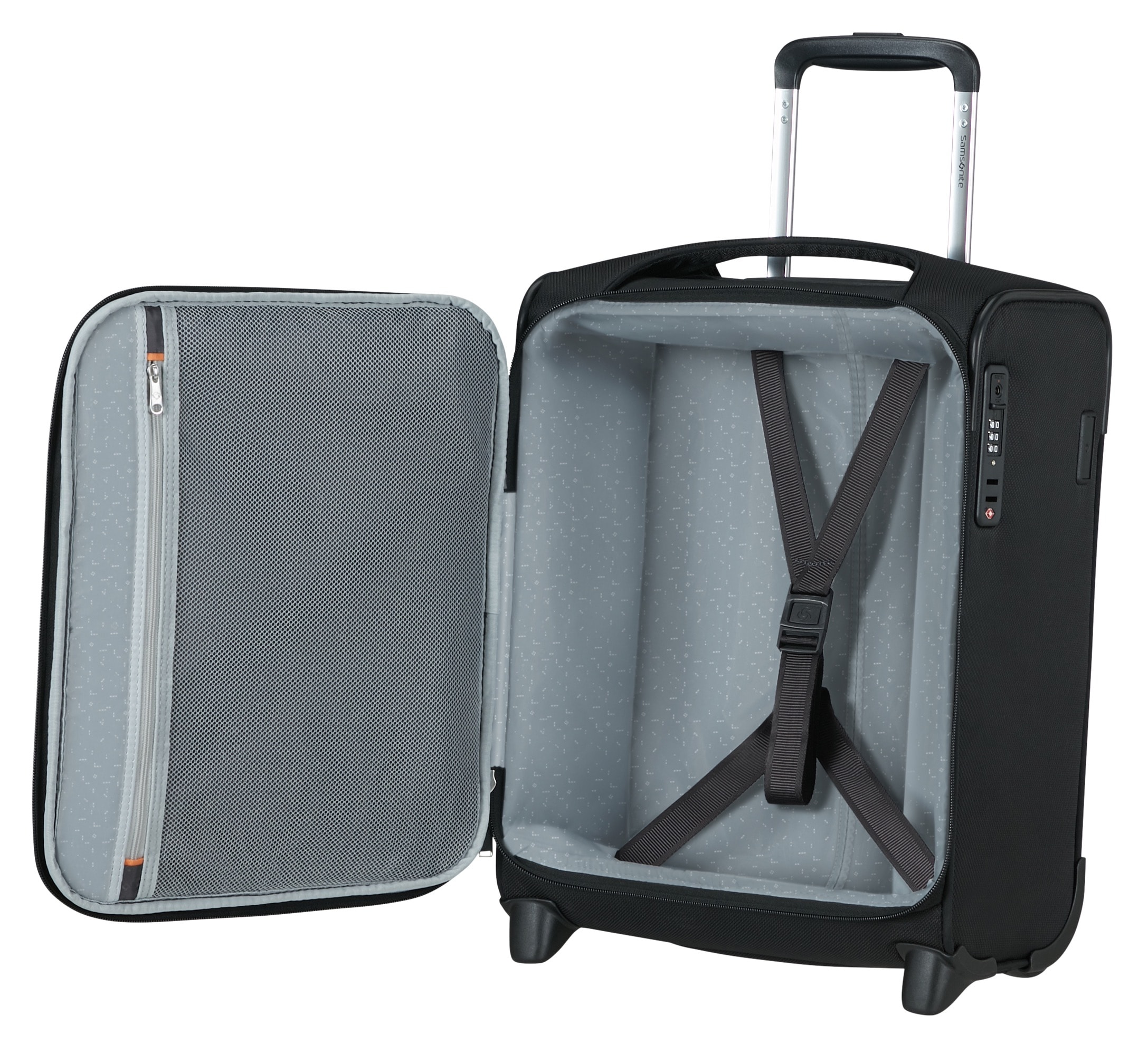 Samsonite Weichgepäck-Trolley »RE-LITE, 45 cm«, (Set, 2 St., mit Packwürfel), 2 Rollen, Underseater Handgepäck TSA-Schloss Reisekoffer Laptopfach