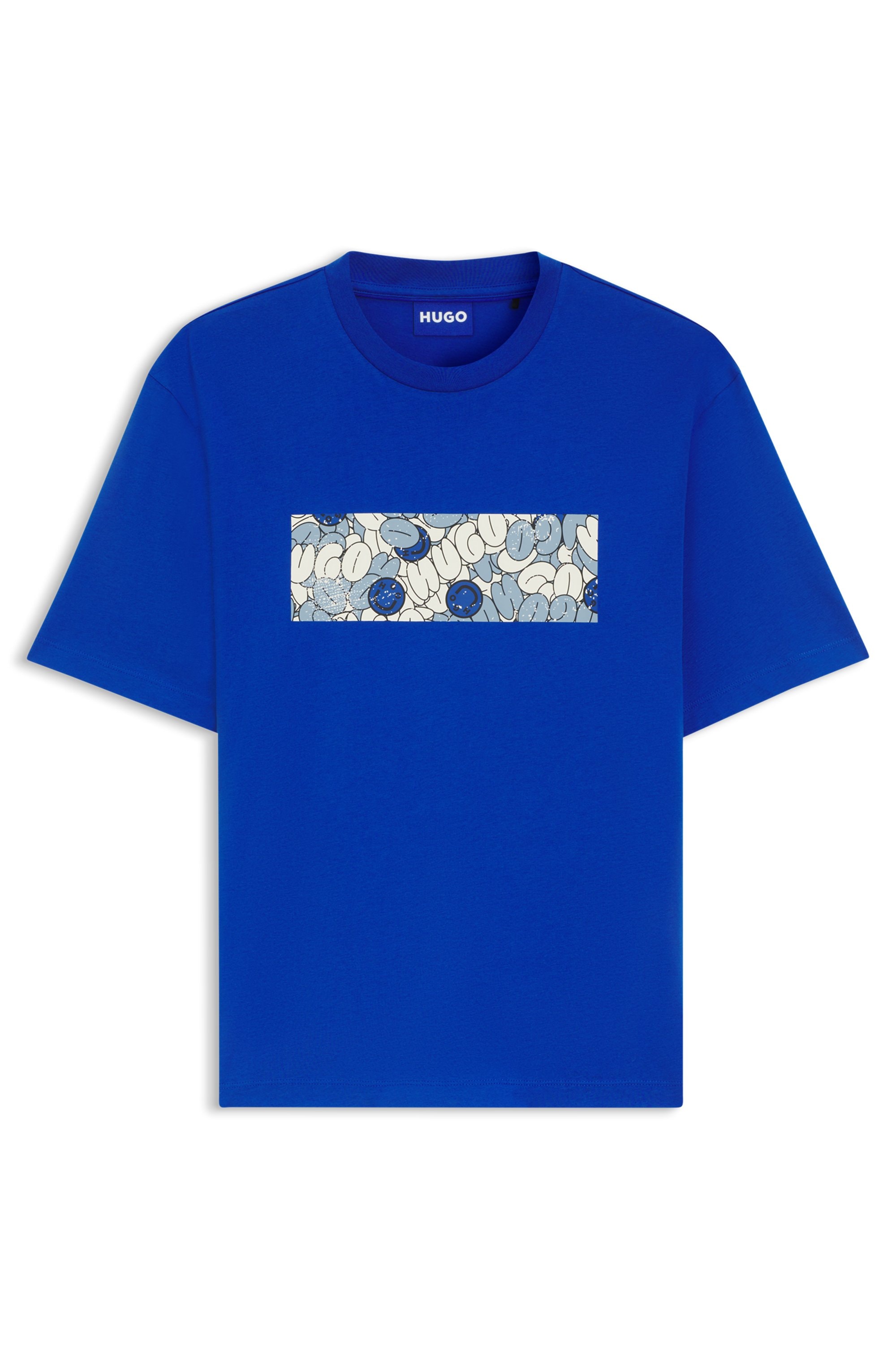 HUGO Blue T-Shirt »Nurix«, mit coolem Druck