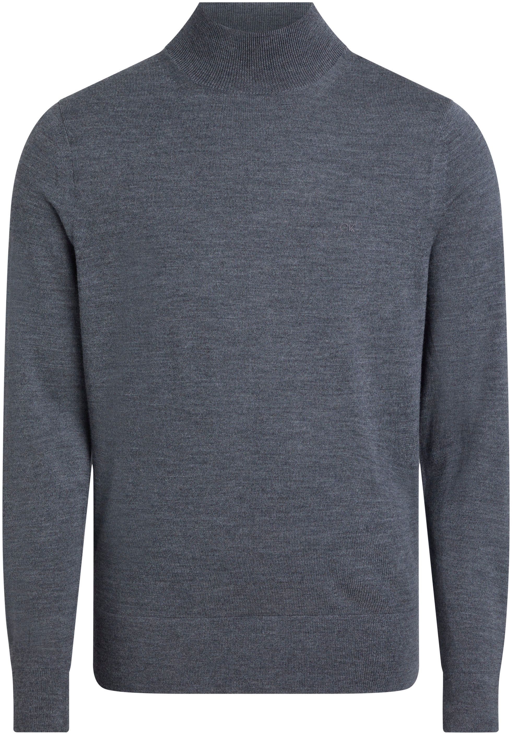 Calvin Klein Rollkragenpullover »MERINO MOCK NECK SWEATER«, mit Markenlabel