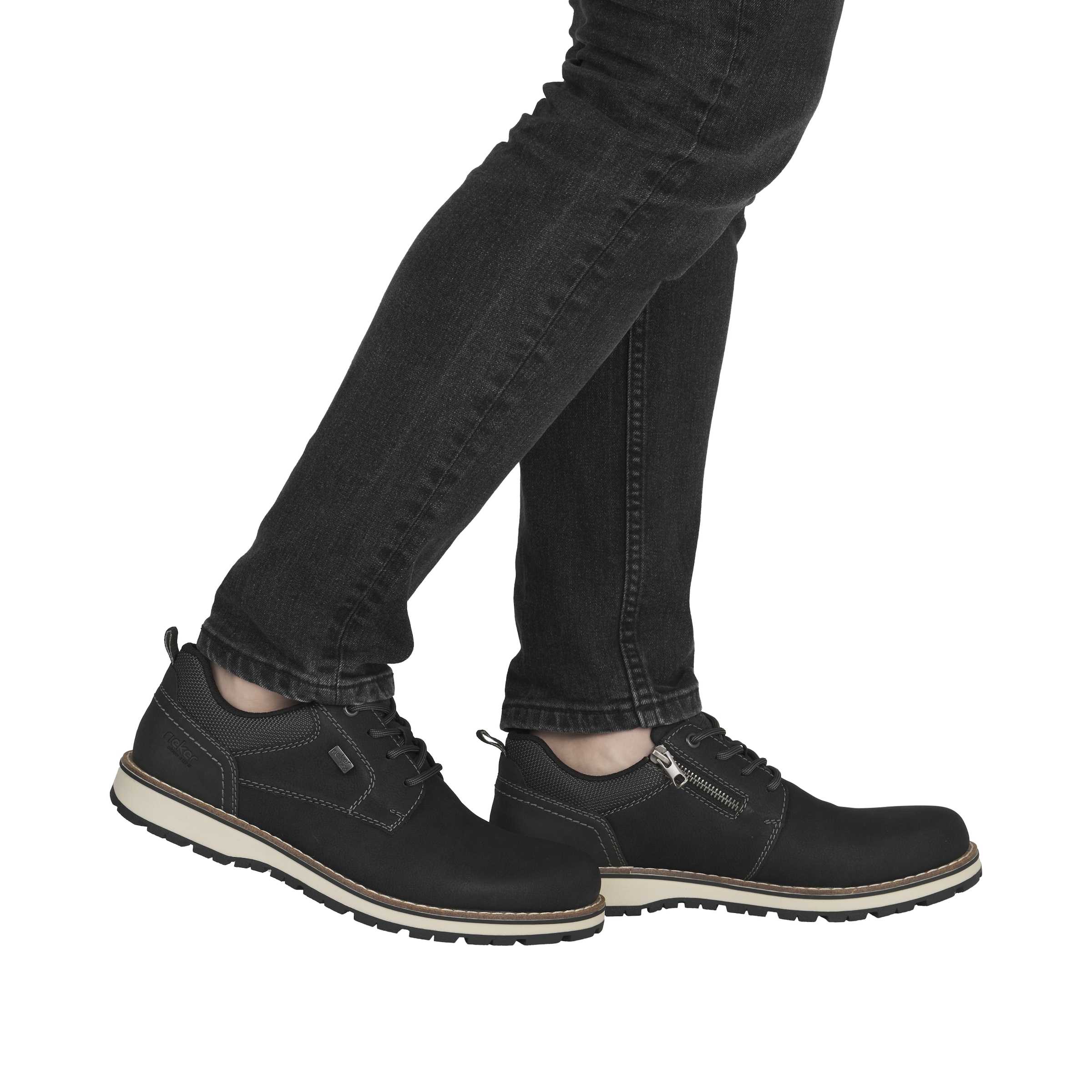Rieker Schnürschuh  Business Schnürer, Halbschuh, Casual Sneaker mit Innenreißverschluss