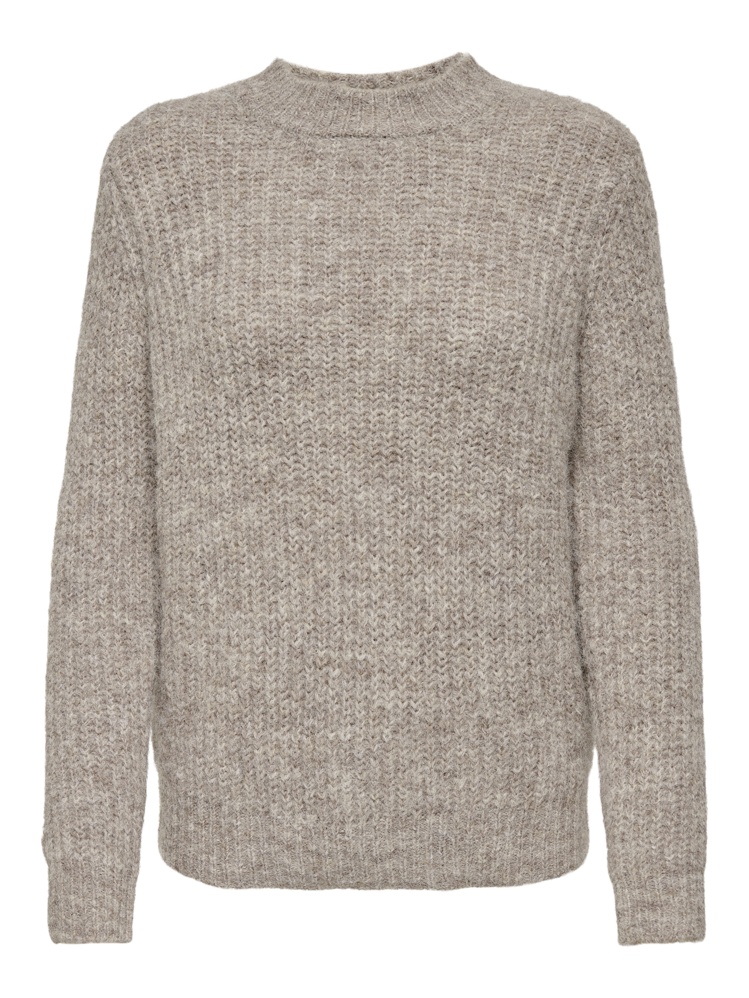 ONLY Rundhalspullover »ONLMAGGIE LIFE LS RIB ONECK CC KNT«, in Rippstrick mit Wollanteil