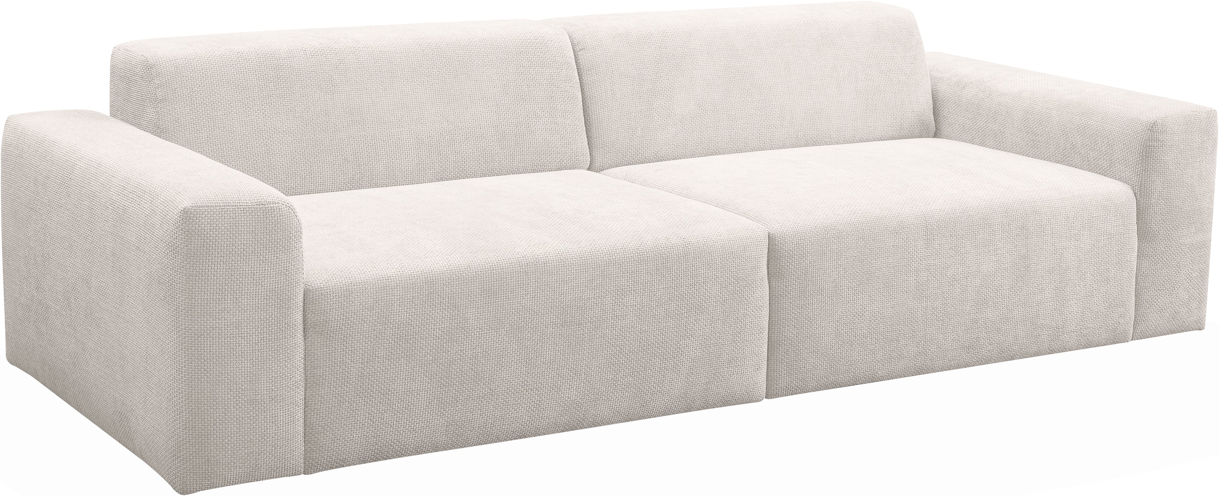 WERK2 Sofa »Zeus 3-Sitzer, Big-Sofa, Breite 256cm, Tiefe 105cm, modern und bequem«, Curvy Trend 3-Sitzer mit urbaner Optik