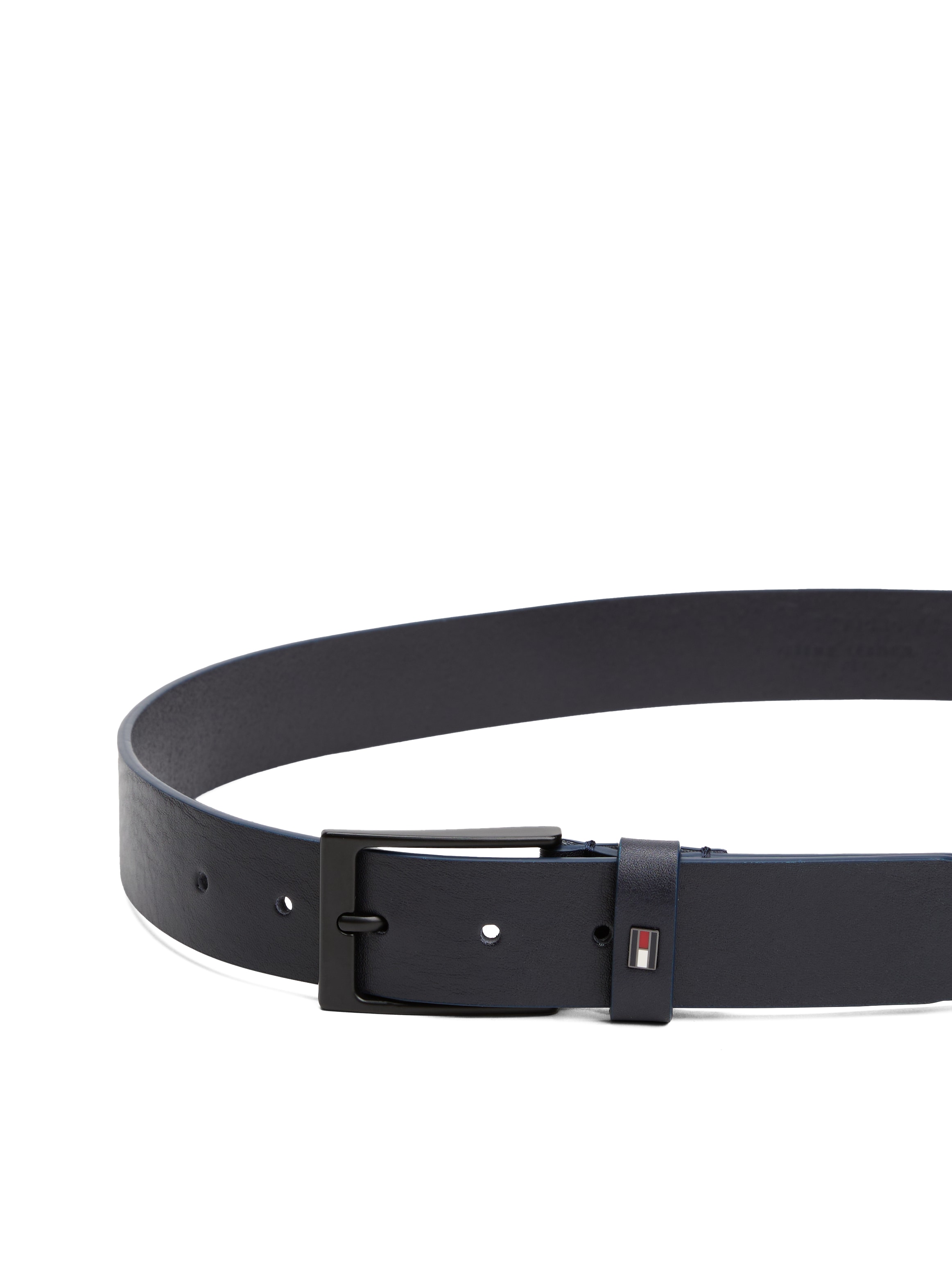 Tommy Hilfiger Ledergürtel »LAYTON 3.5 cm breit« Metallpatch, Einfachdornschließe