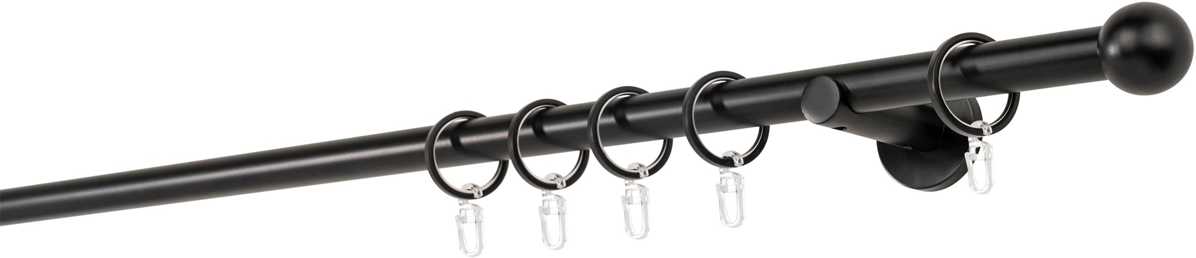 mydeco Gardinenstange »20mm Ball Wandträger 6,5 cm«, Fixmaß