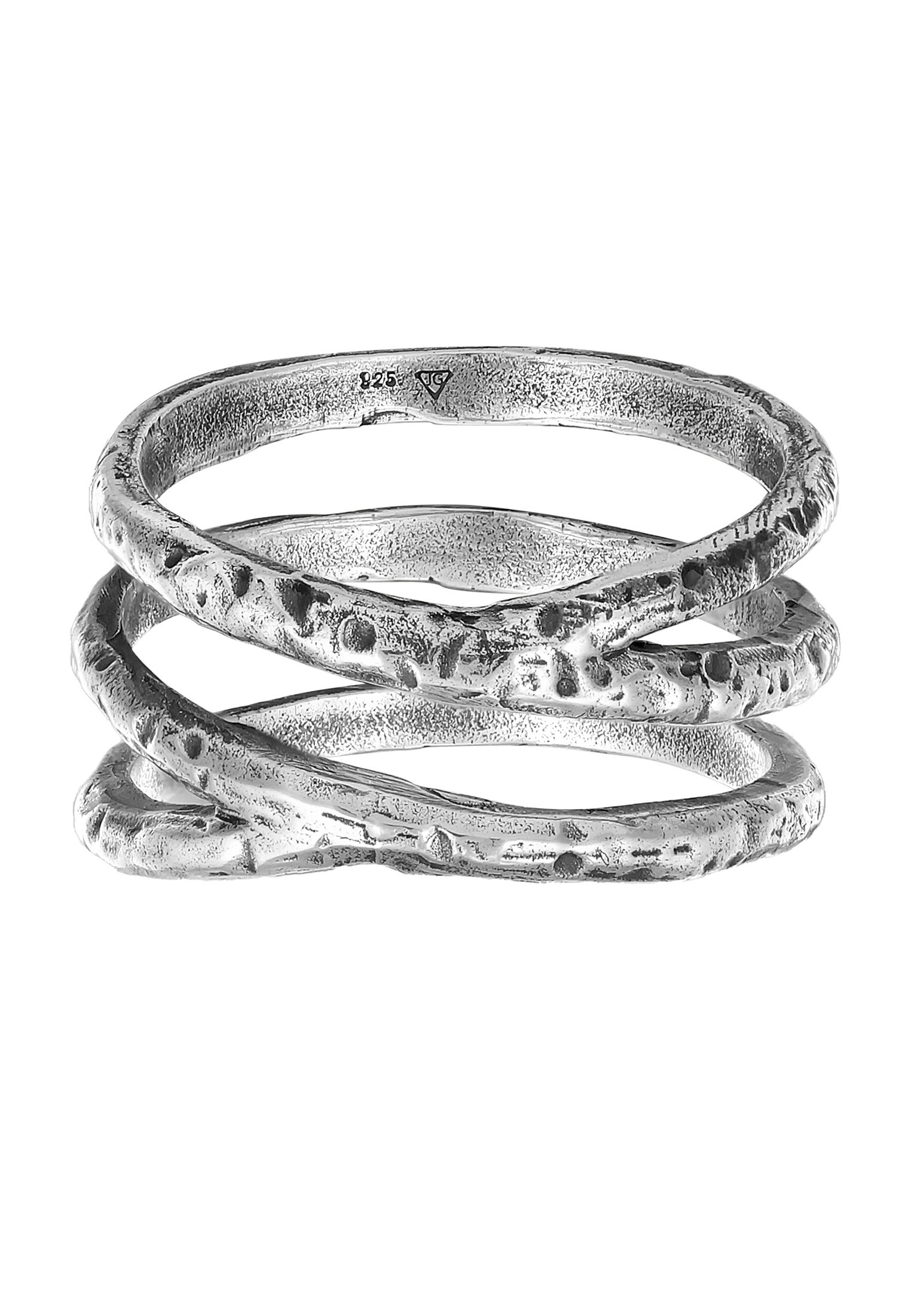 HAZE & GLORY Silberring »Ring Bandring - Comes around goes around 925 Silber«