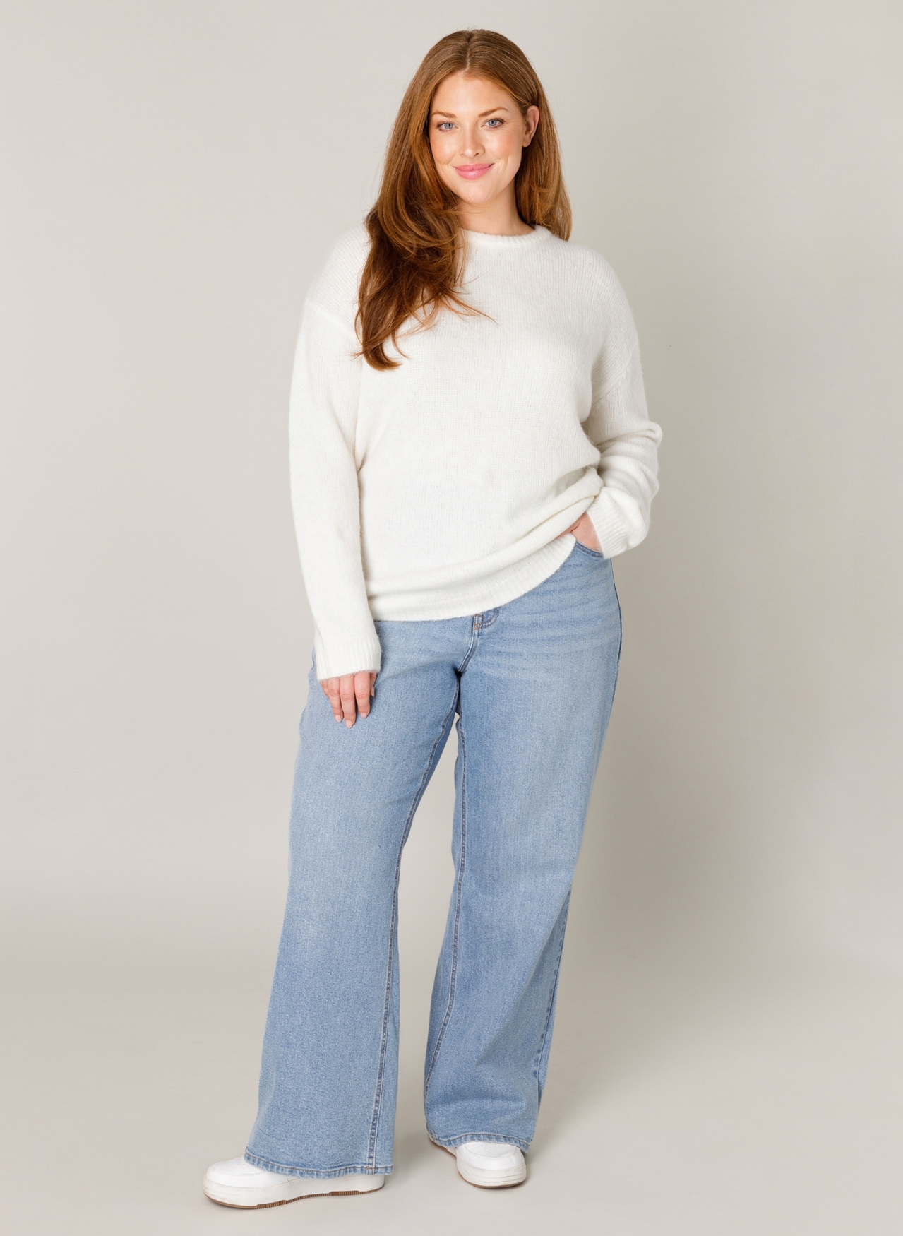 Base Level Curvy Strickpullover »Yanara«, mit Wolle