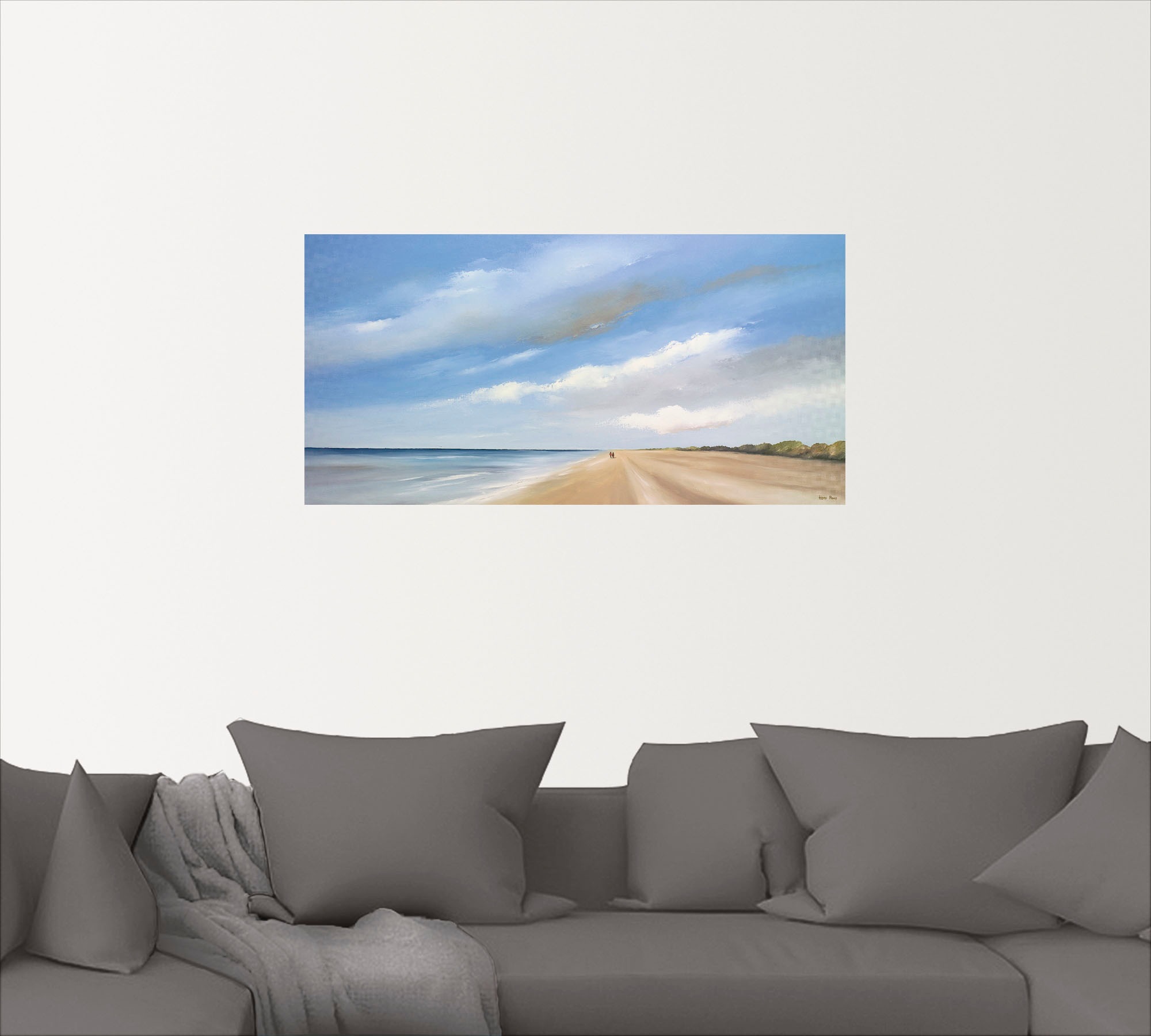 Artland Wandbild »Am Strand entlang III«, Strand, (1 St.), als Leinwandbild, Wandaufkleber in verschied. Größen