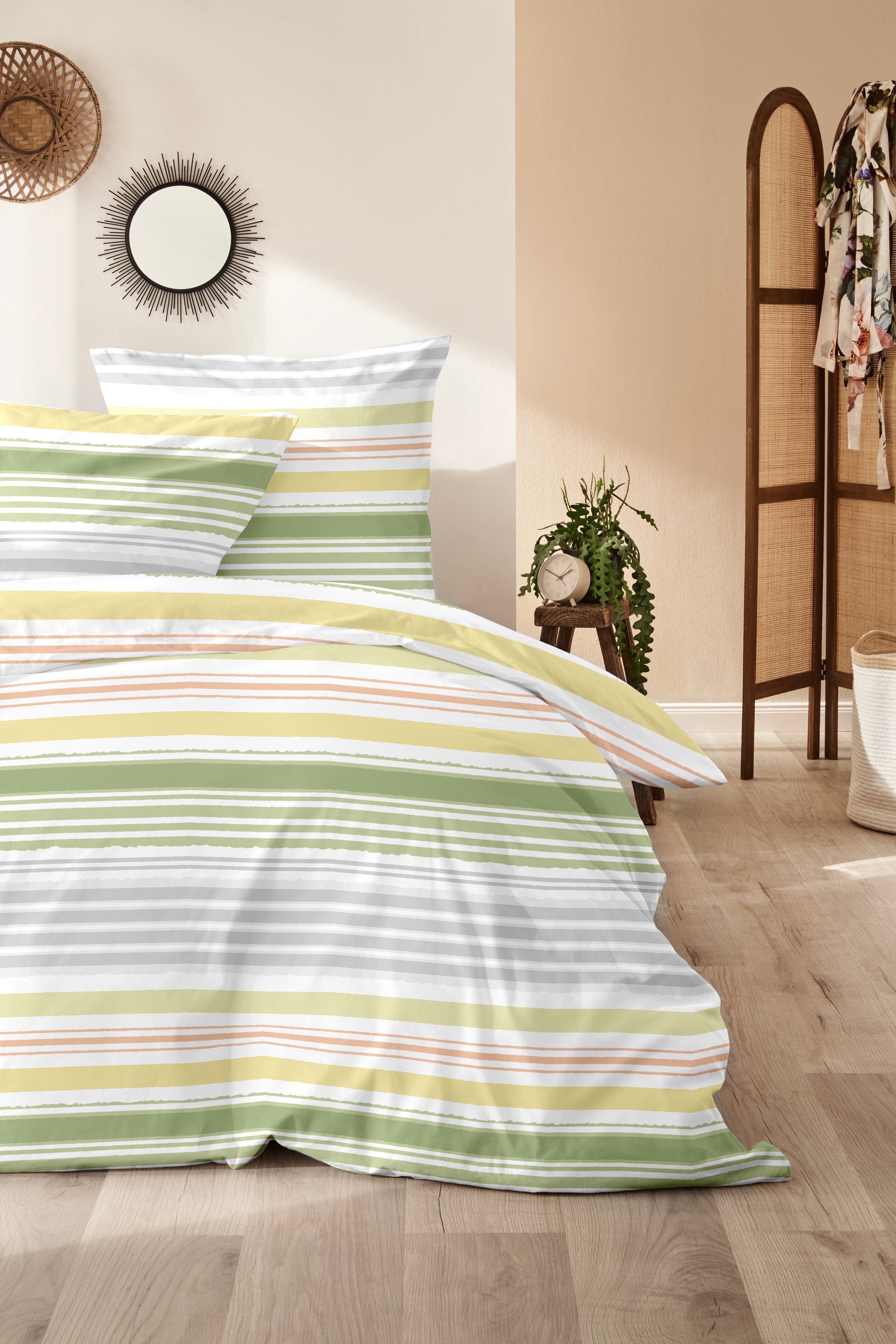Primera Bettwäsche »Renforce-Bettwäsche Fresh stripe«, mit Streifen