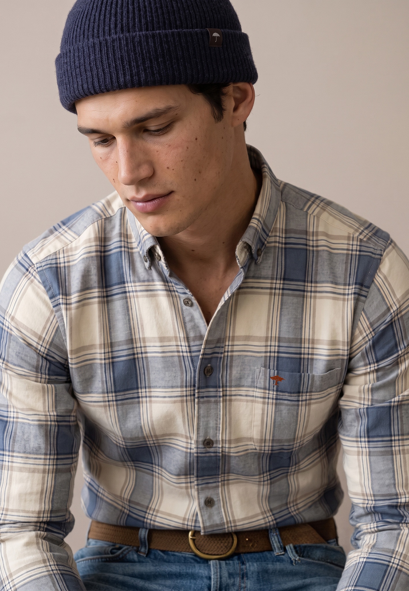 FYNCH-HATTON Karohemd mit Button-Down-Kragen