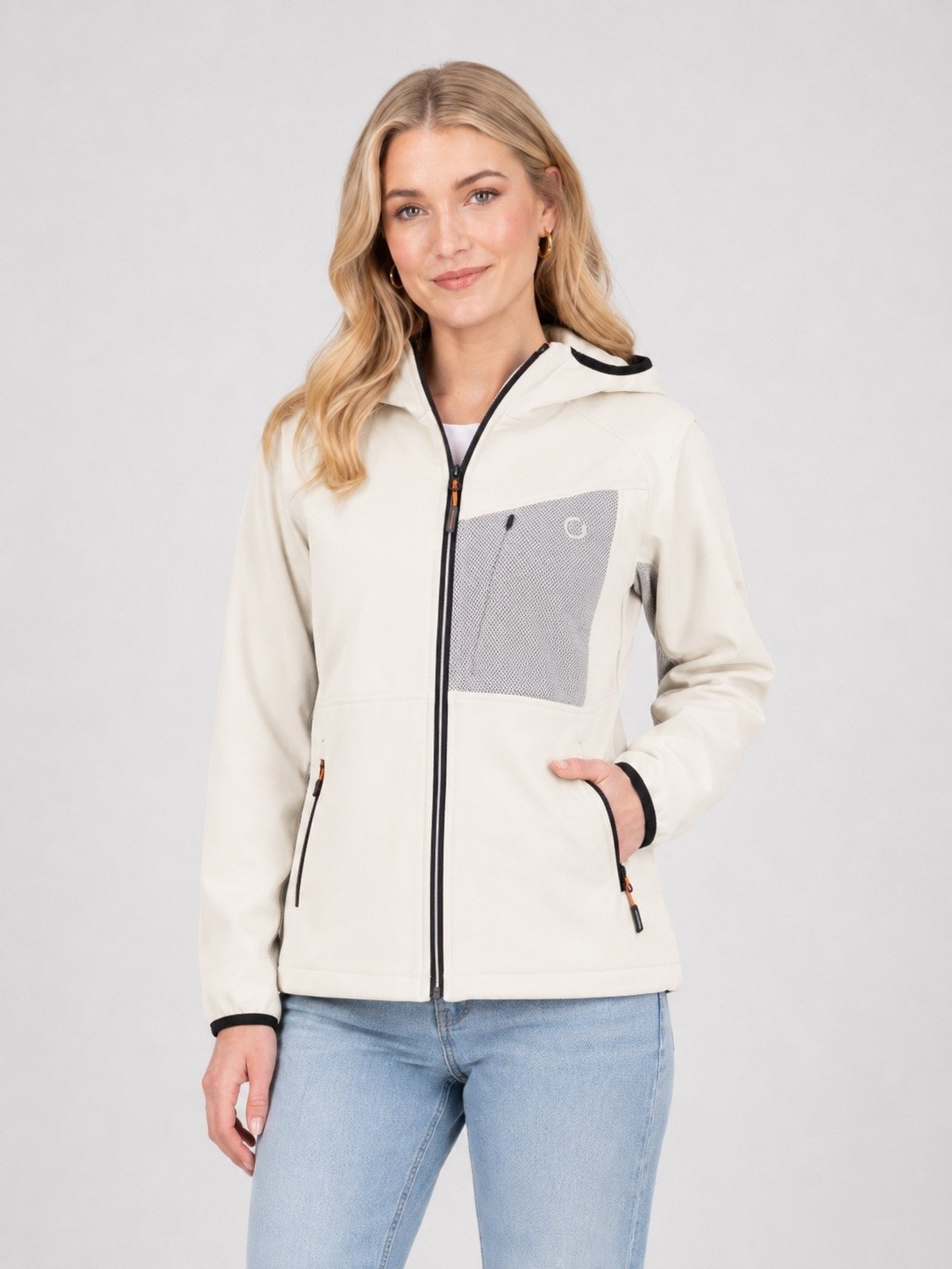 LPO Funktionsjacke »PAULA WMN« mit Kapuze Jacquardstrick-Einsätze