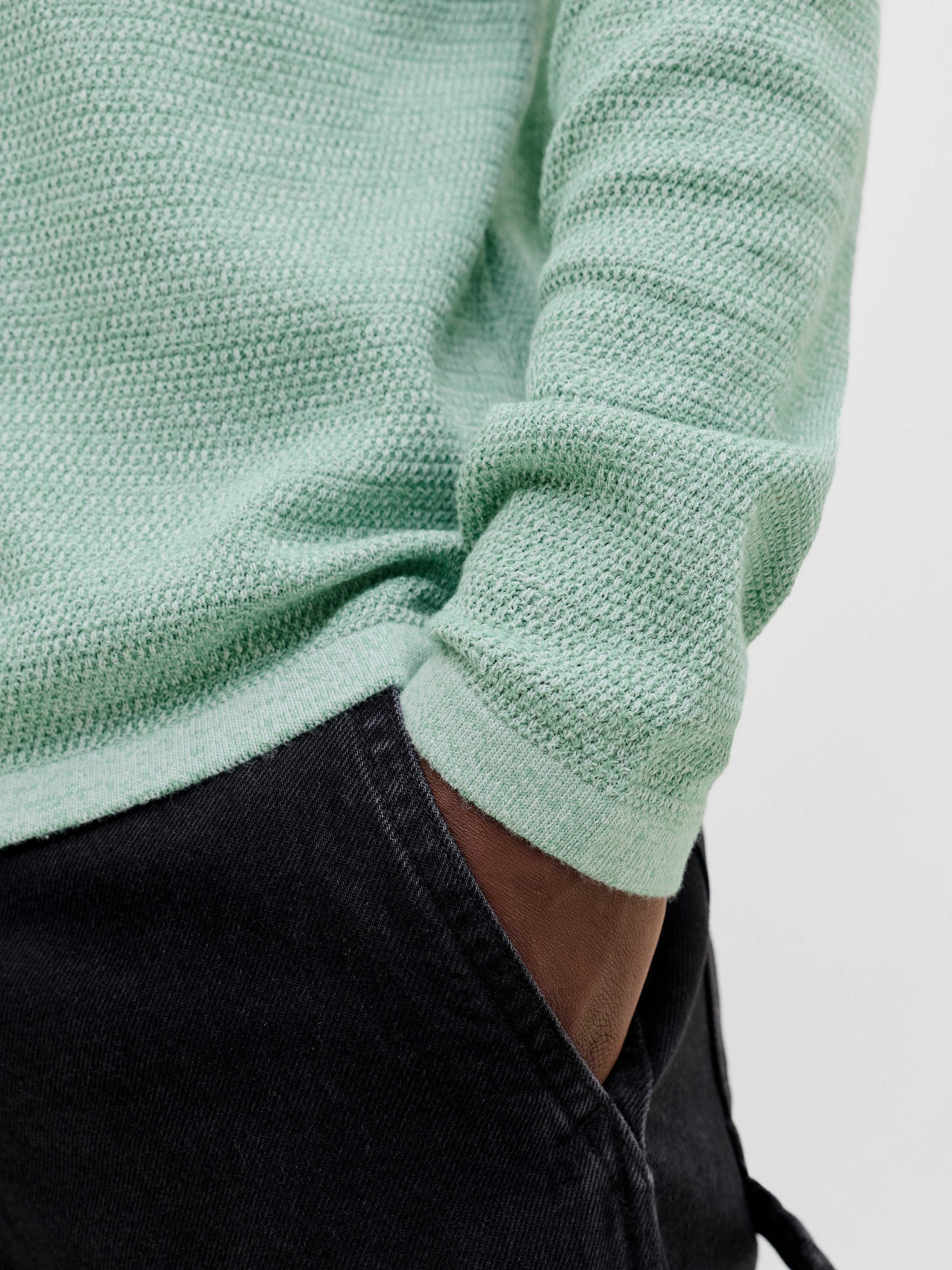 Jack & Jones Rundhalspullover »JJEGEORGE KNIT CREW NECK NOOS« mit Strick Optik