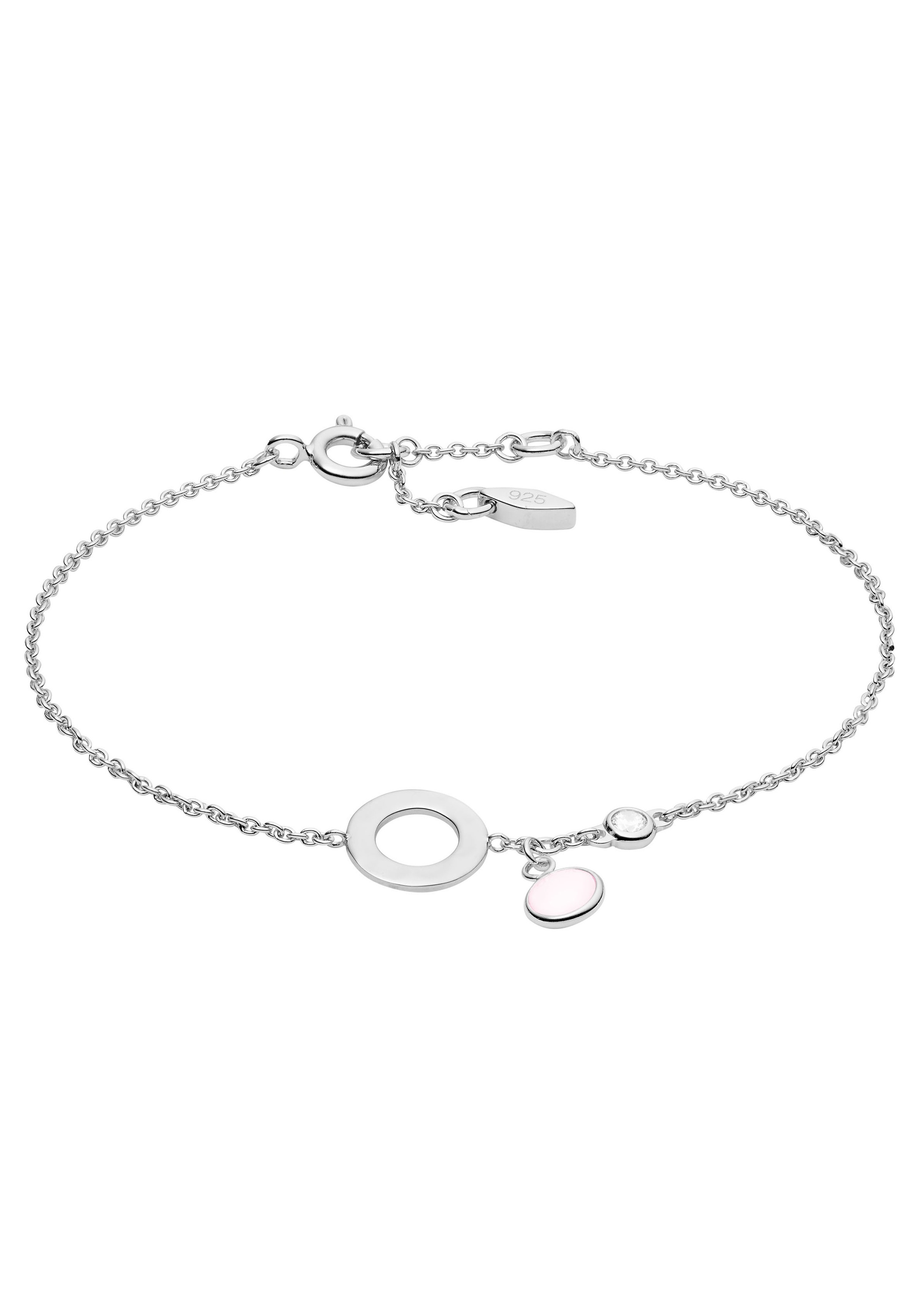 Fossil Armband »STERLING SILVER, JFS00496040«, mit Rosenquarz