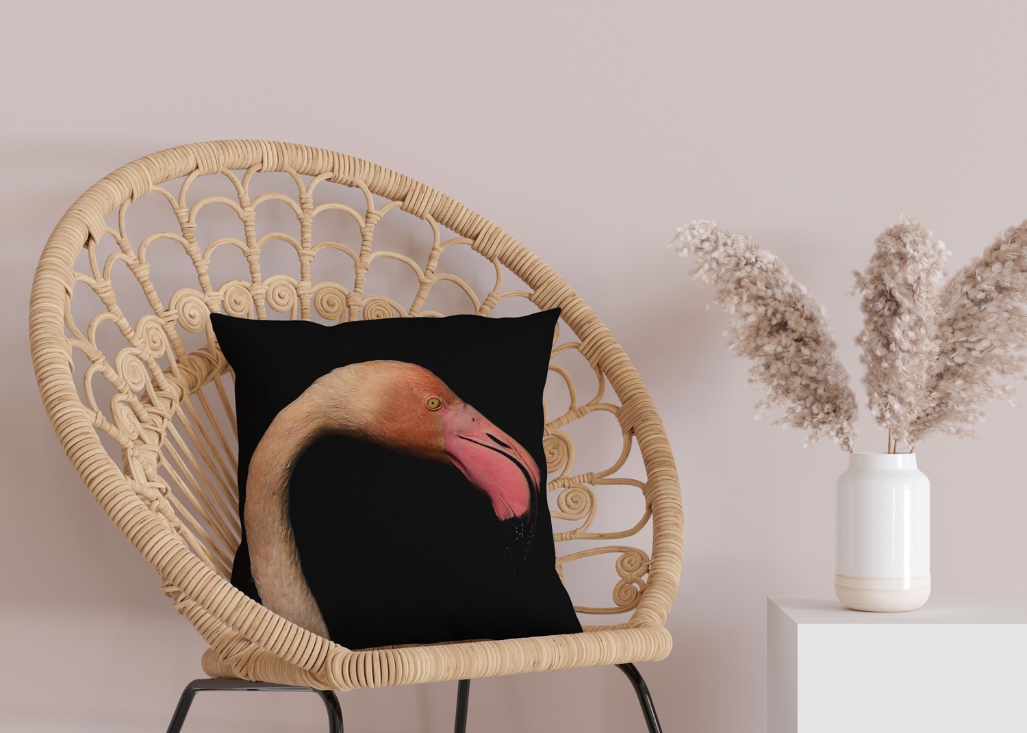 queence Dekokissen »Flamingo«, Kissenhülle mit HD Premium Druck, geruchsneutral, 40x40cm