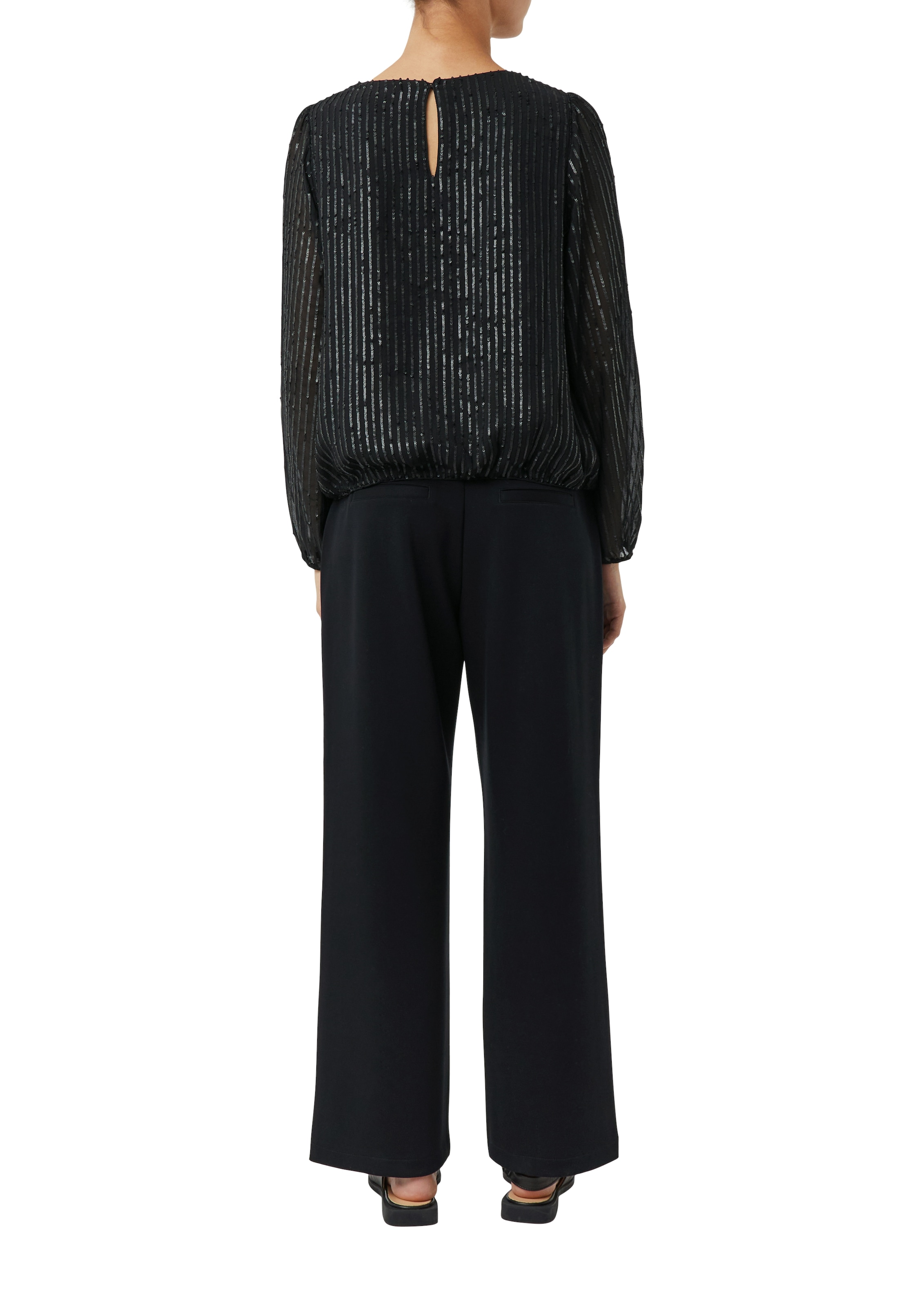 Comma Langarmbluse mit Pailetten-Muster