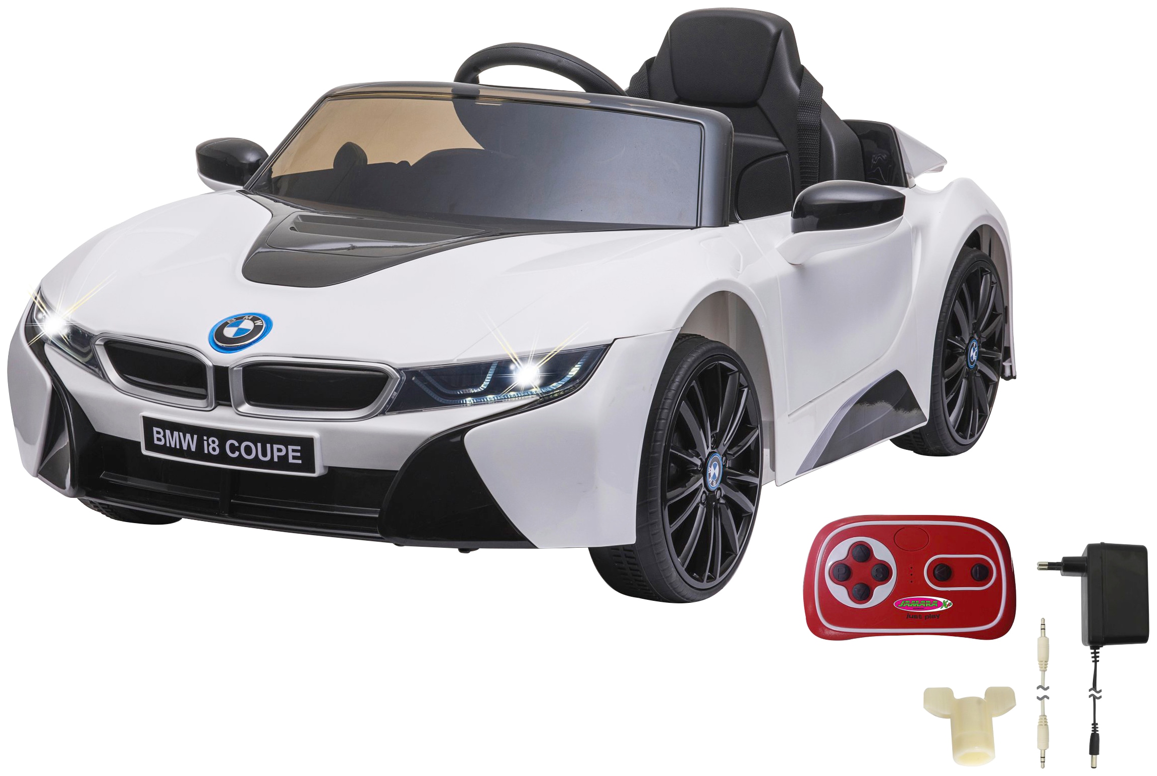 Jamara Elektro-Kinderauto »Ride-on BMW I8 Coupe weiß«, ab 3 Jahren, bis 30 kg