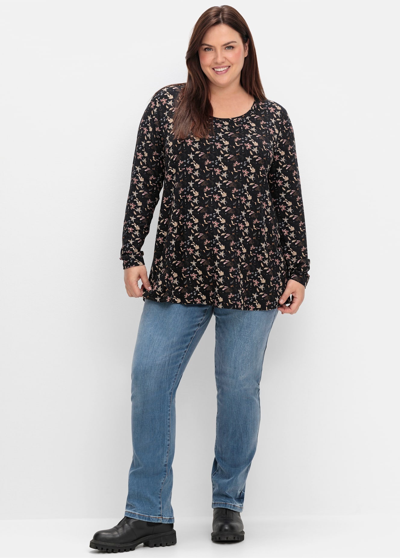 Sheego Langarmshirt »Langarmshirt«, (1 tlg.)