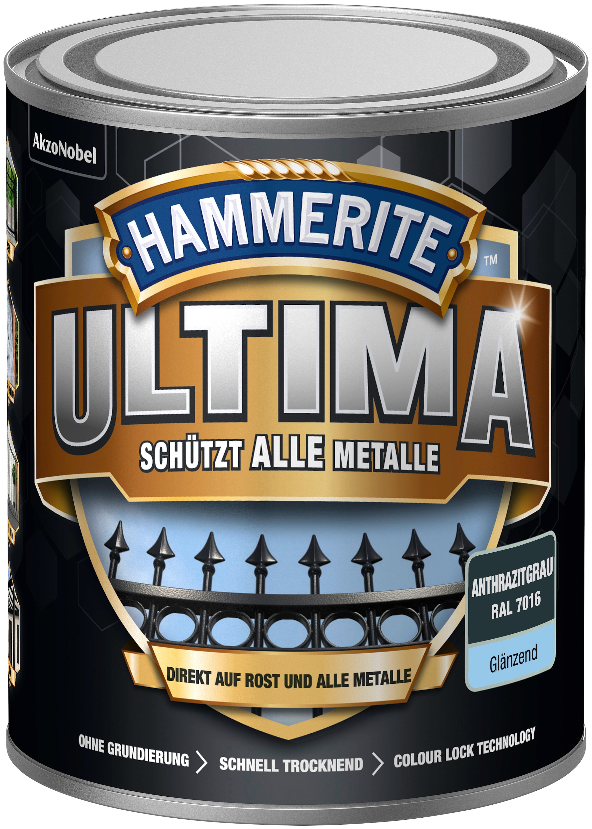 3in1, 7016, bei »ULTIMA«, Hammerite RAL anthrazitgrau glänzend OTTO Metallschutzlack kaufen