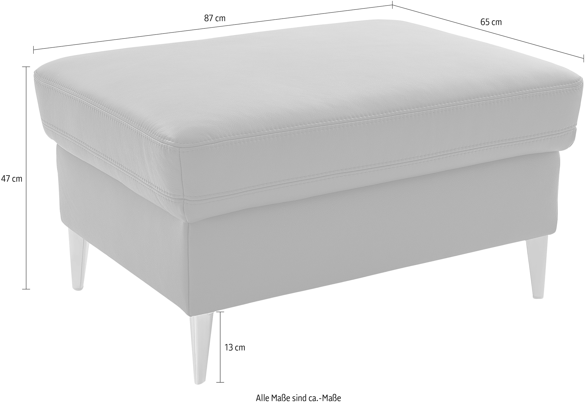 Die PlanBar Hocker »PN-EM23187«, (Set), Aufklappbar mit Stauraum, hochwertiges Glattleder