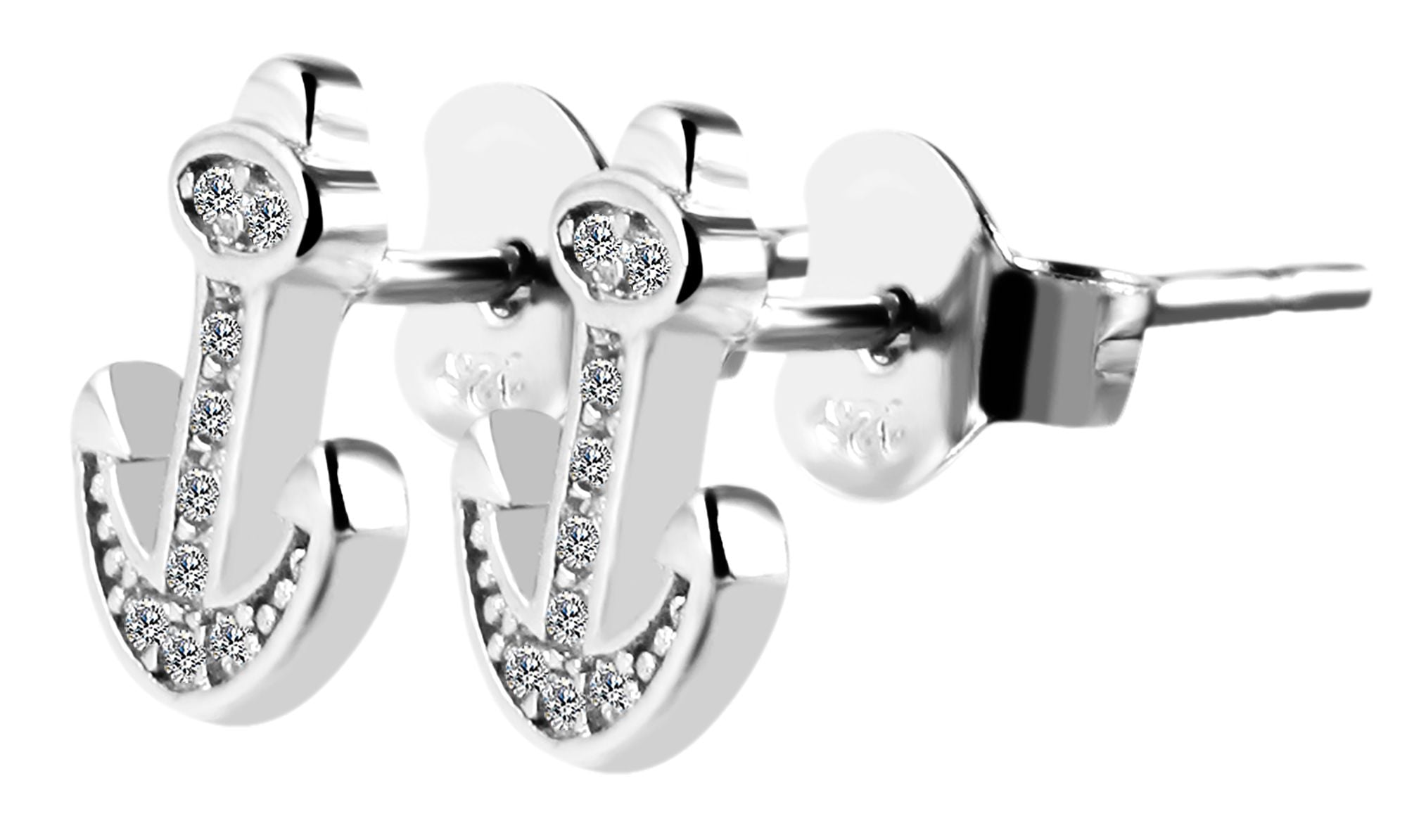 Adelia´s Paar Ohrstecker »Damen Ohrringe ¿ Ohrstecker aus 925 Silber mit Zirkonia«