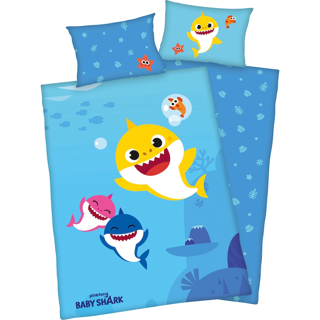 Babybettwäsche »Baby Shark«, mit niedlichem Baby Shark Motiv