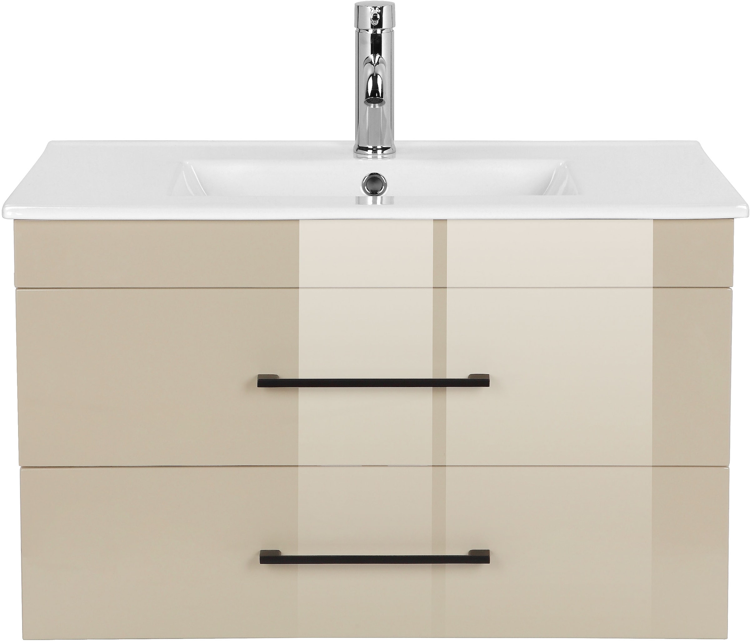 welltime Waschtisch »Florenz Badmöbel Badschrank mit Waschbecken«